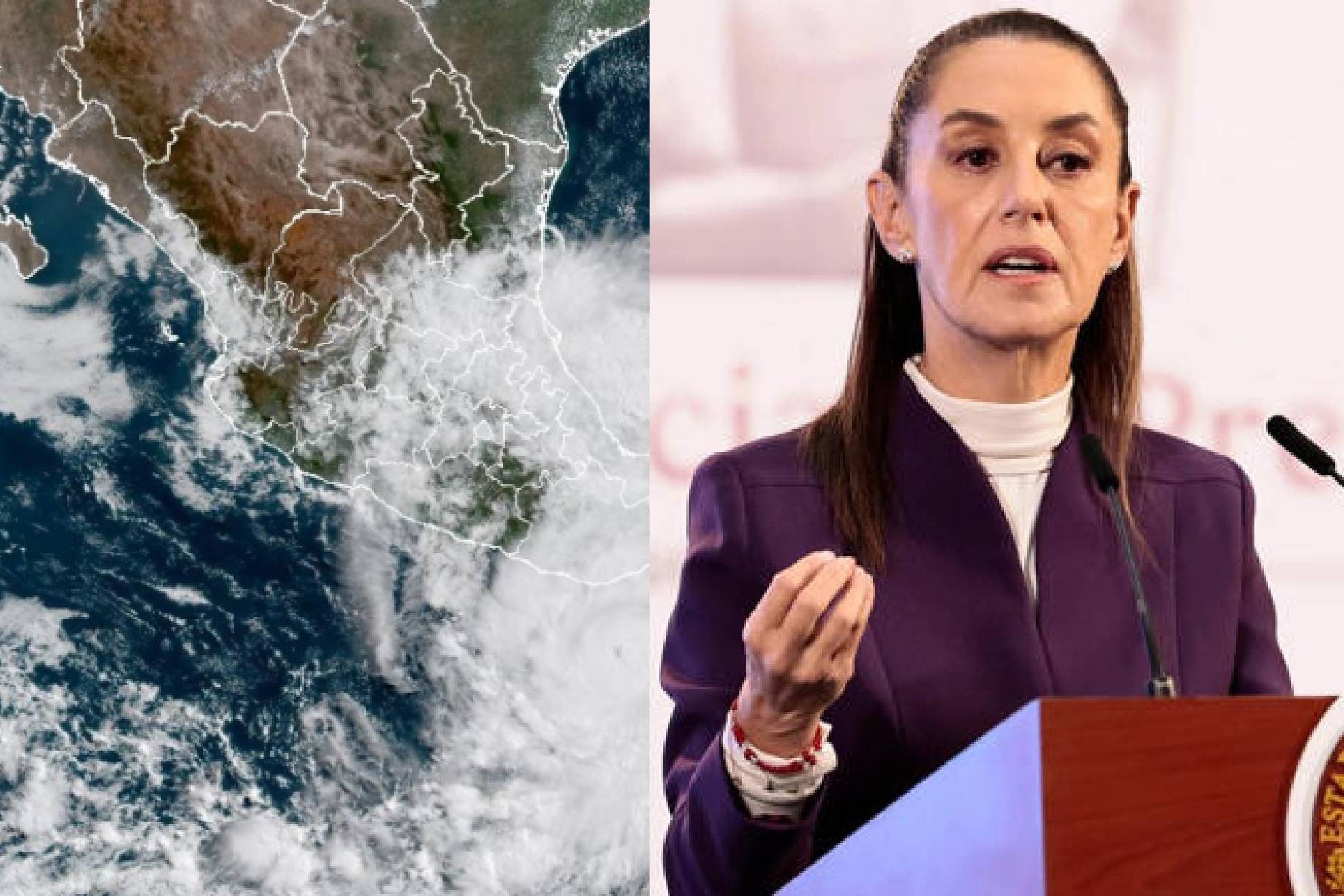 Claudia Sheinbaum confirma que el hurac�n Erick aumenta a categor�a 3 y manda mensaje a Oaxaca y Guerrero