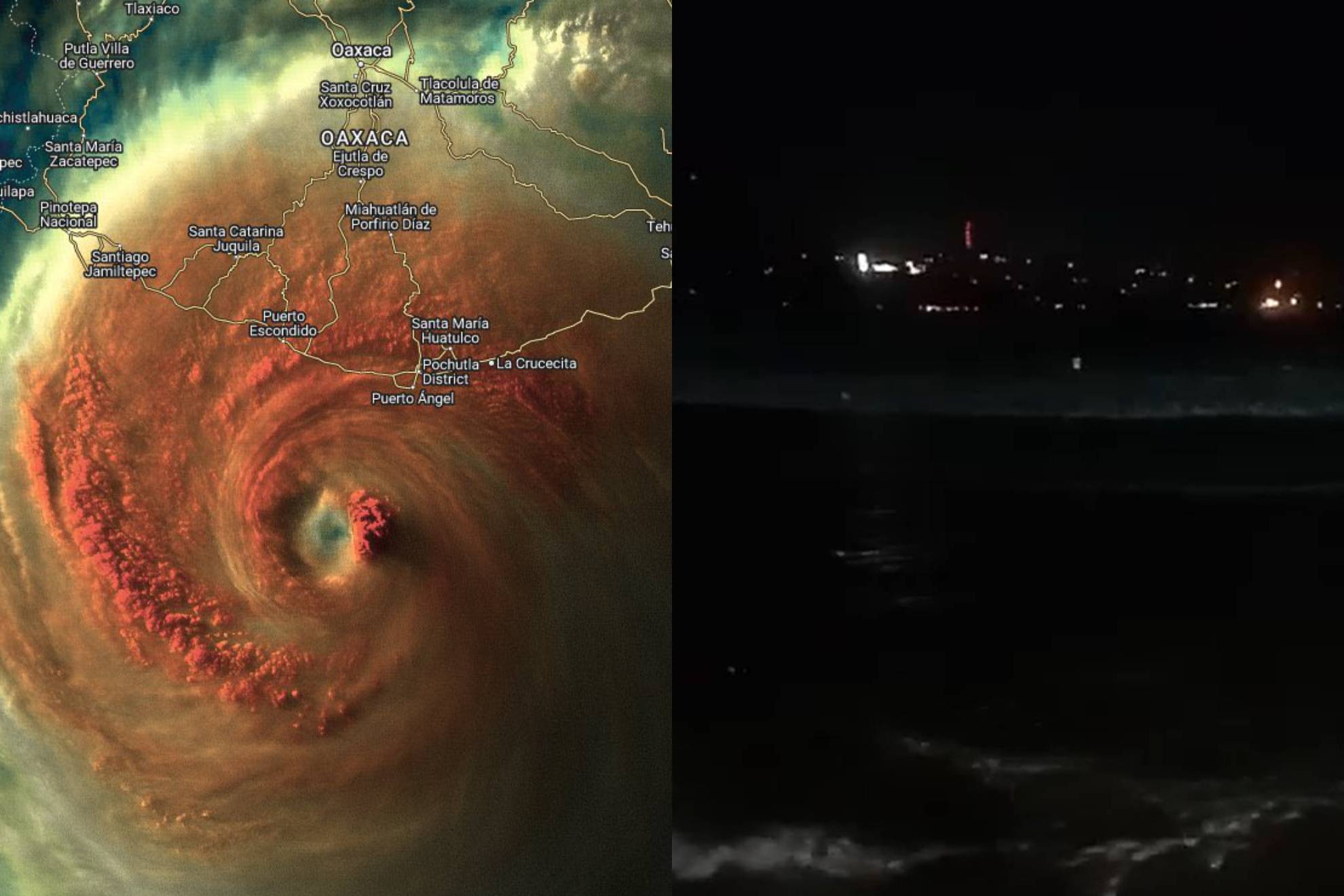 El Hurac�n Erick se acerca a Oaxaca.