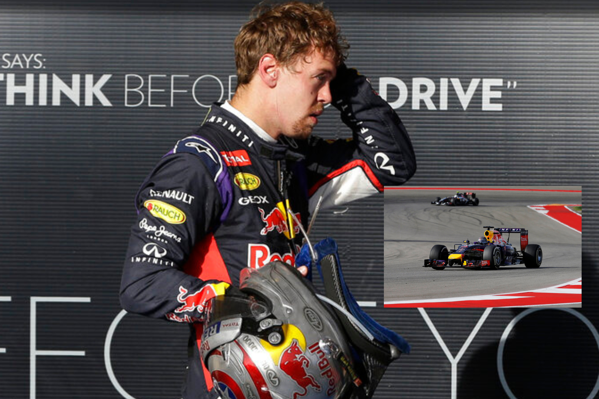 Vettel, durante su estapa en Red Bull en 2014.