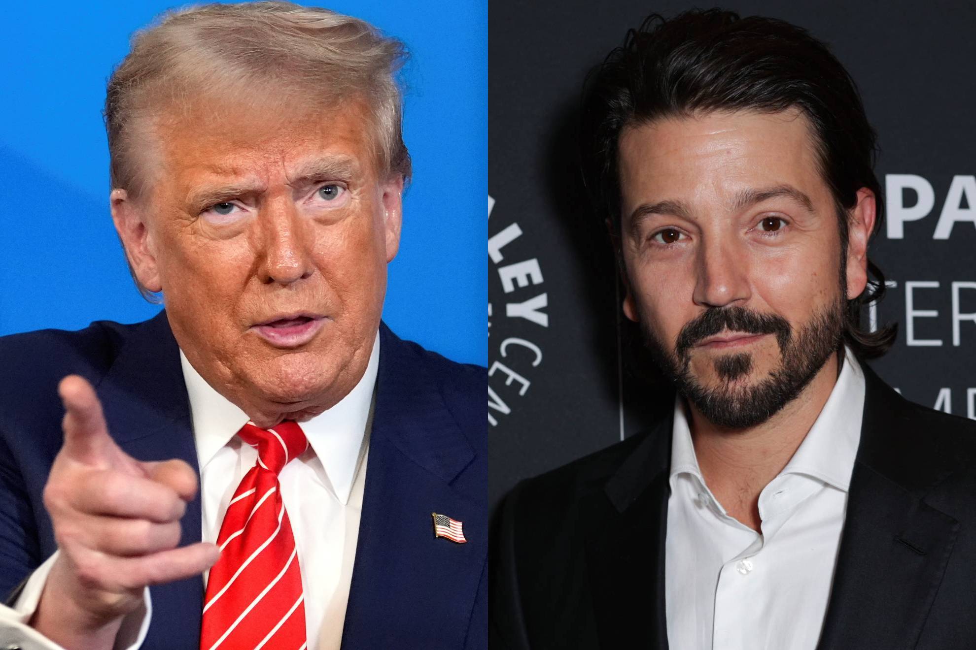 Donald Trump y Diego Luna.