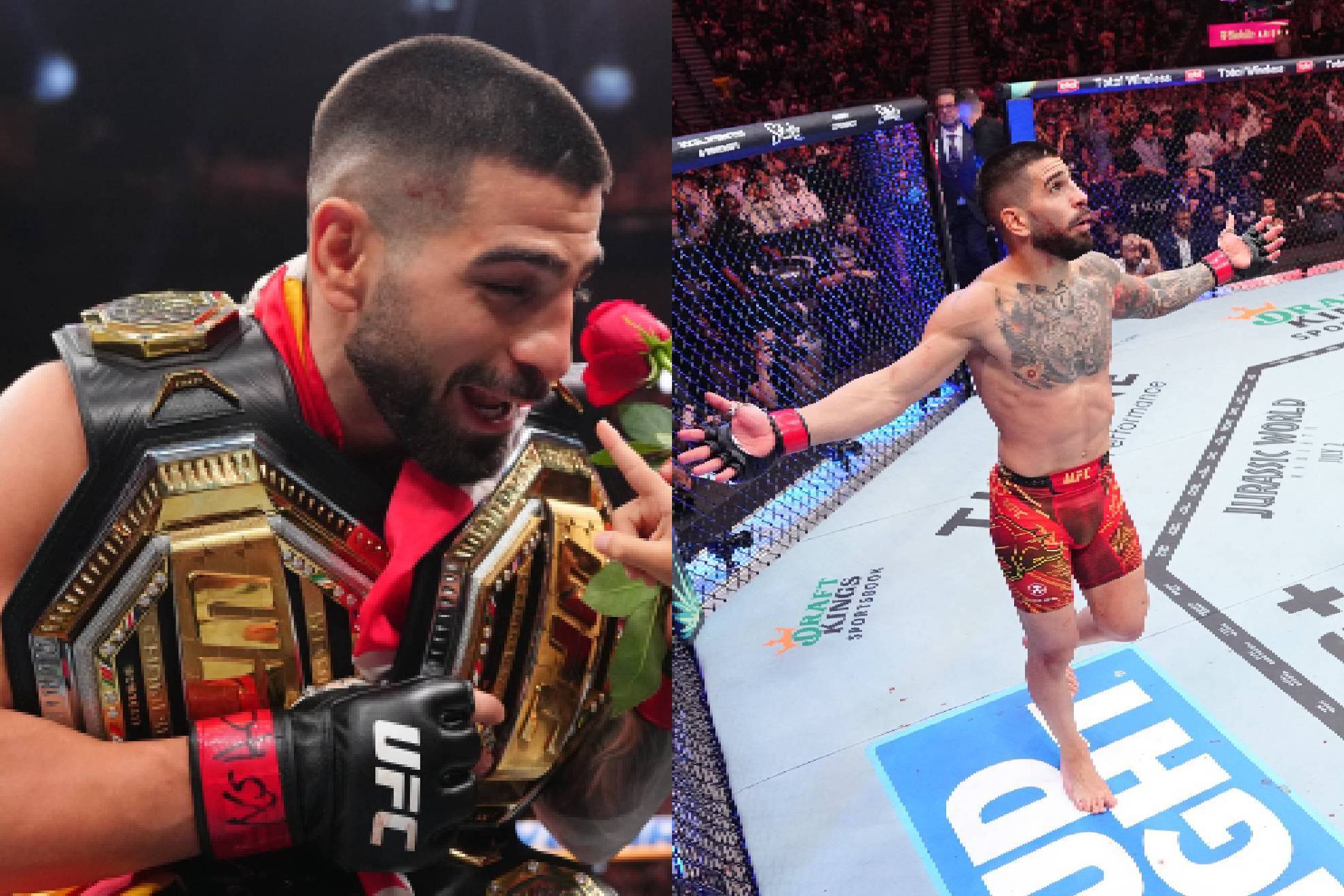 Ilia Topuria gana el t�tulo de peso ligero sobre Charles Oliveira en UFC 317.