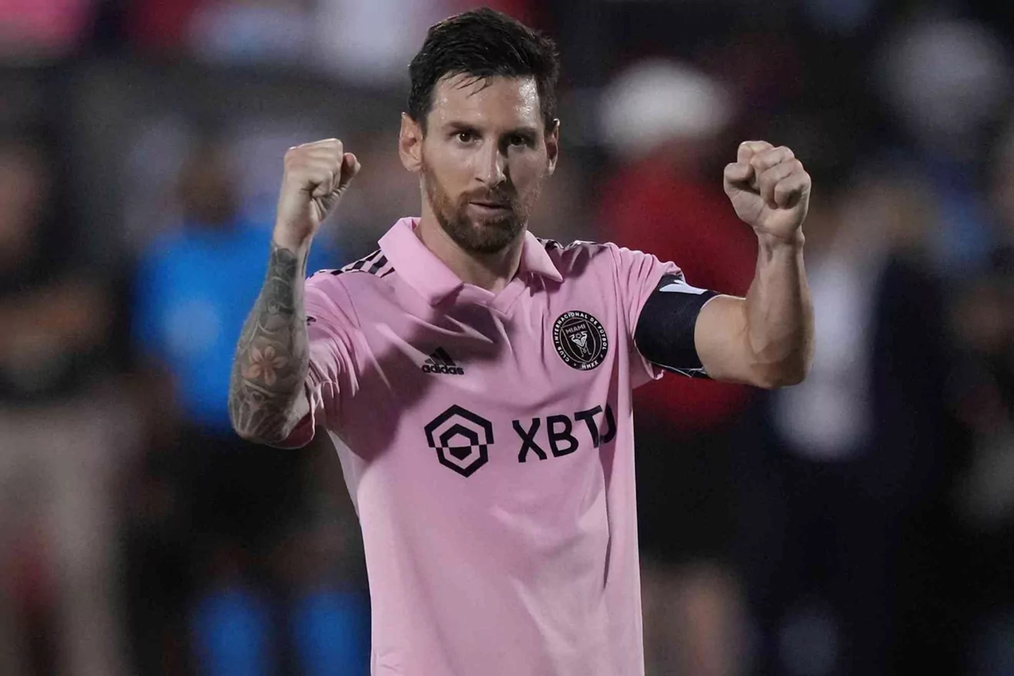 Messi celebra un gol con Inter Miami