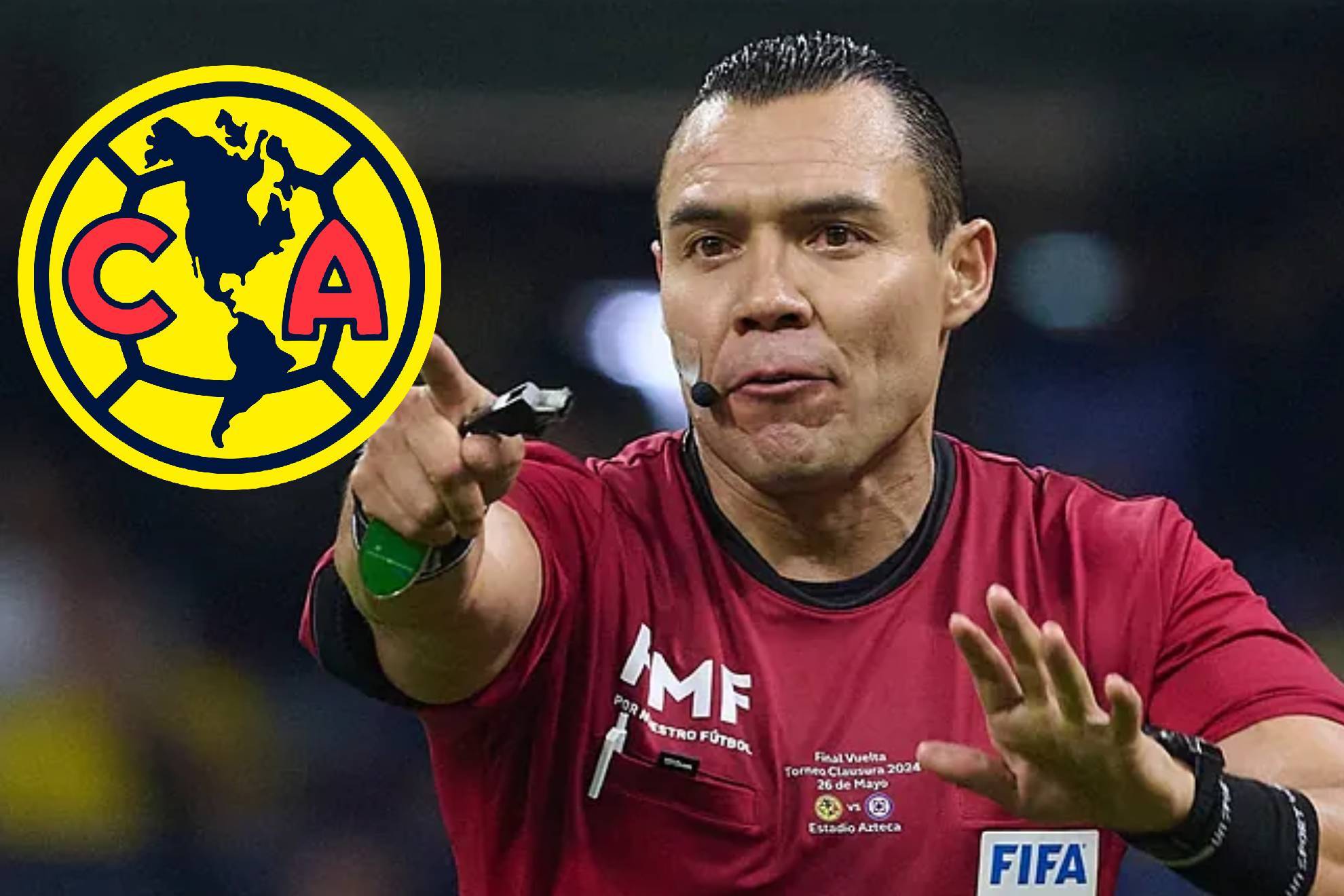 Marco Antonio Ortiz volver� a ser �rbitro central de un partido del Am�rica.