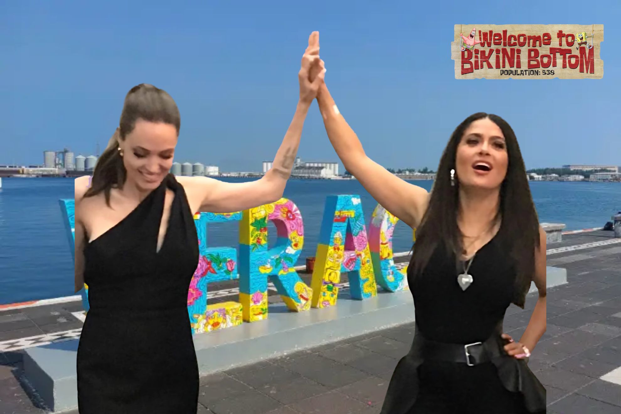 �Qu� hacen Angelina Jolie y Salma Hayek en Veracruz? Todo sobre la reunici�n con Roc�o Nahle