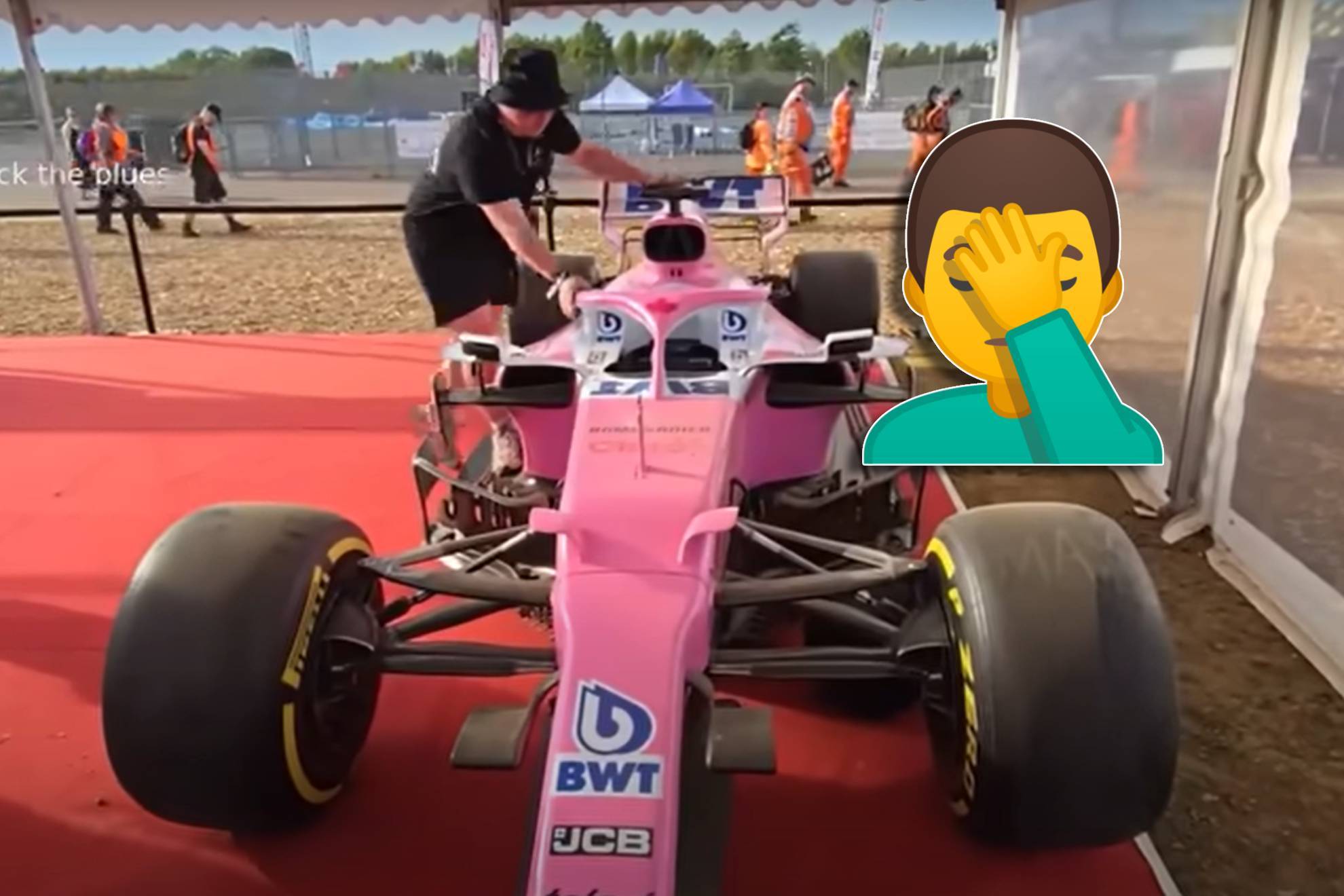 AngryGinge hasta presumi� c�mo se subi� al Racing Point 2019