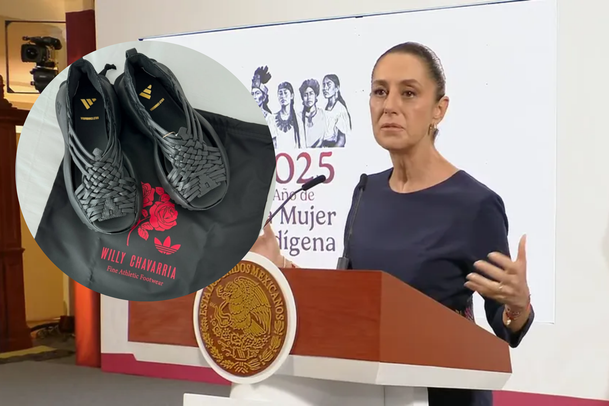 Claudia Sheinbaum lanza advertencia a Adidas por plagio de huaraches oaxaque�os