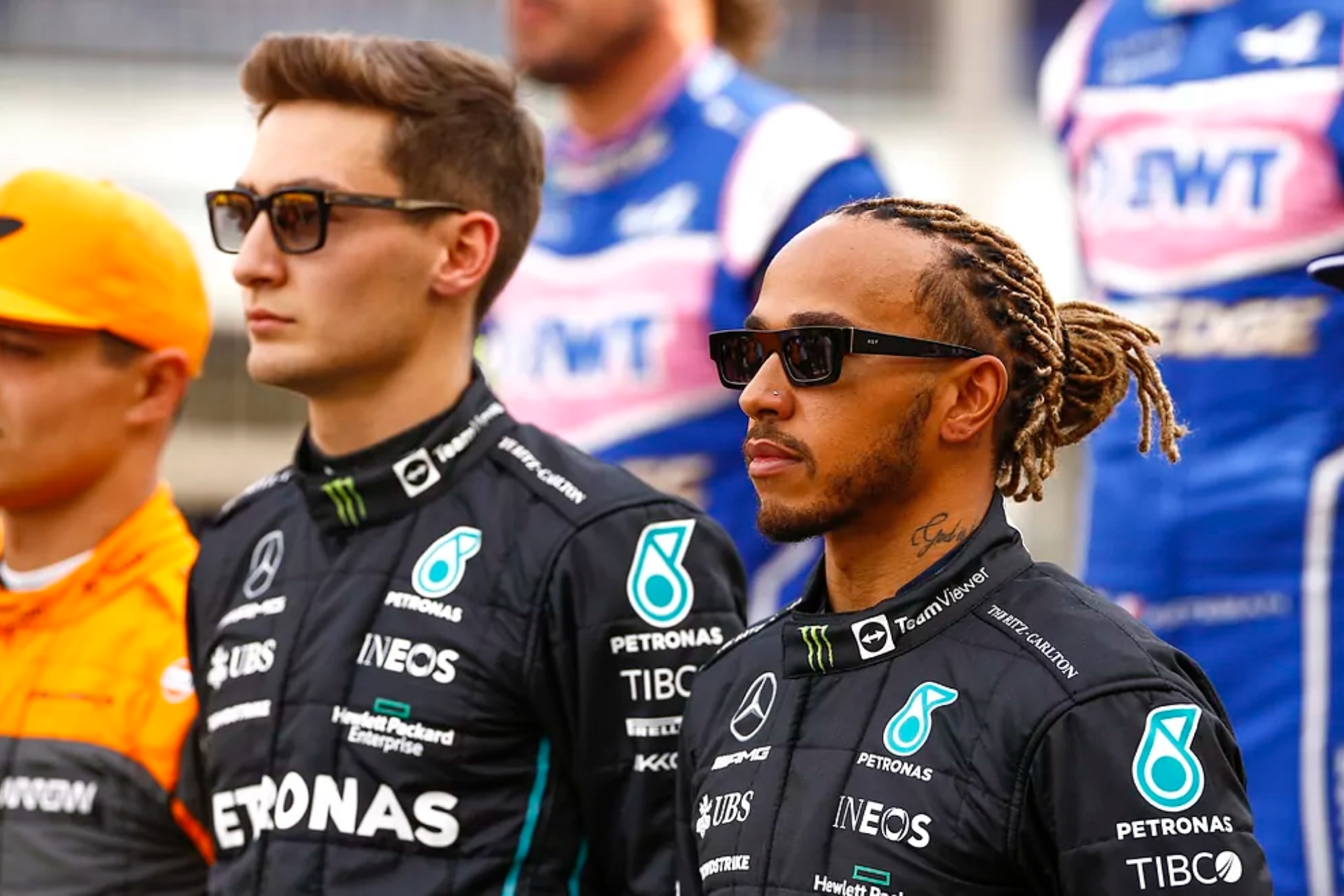 Russell y Hamilton, en su etapa en Mercedes
