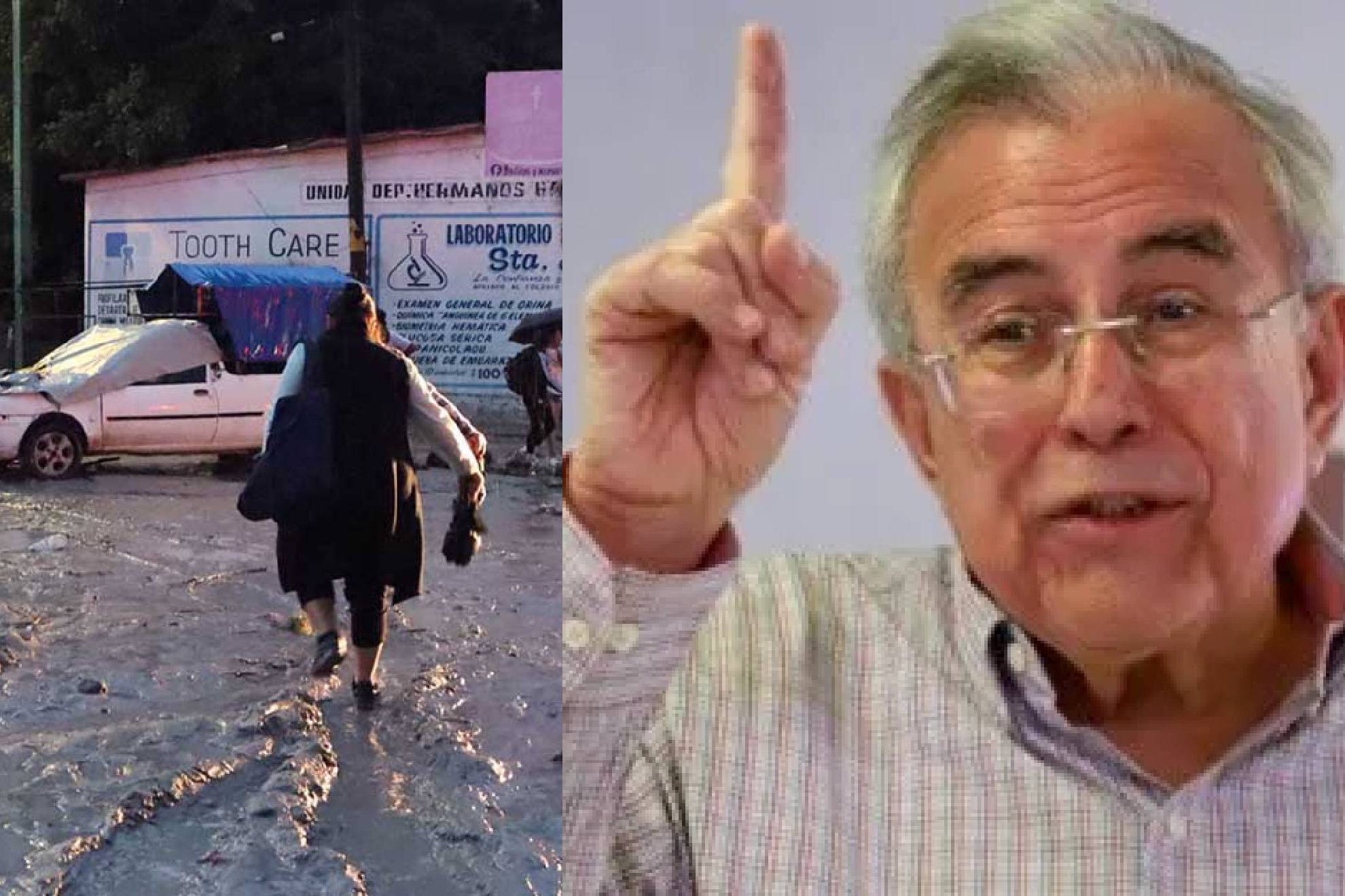 Rub�n Rocha Moya, Gobernador de Sinaloa, se burla de poblaci�n vulnerable tras inundaciones.