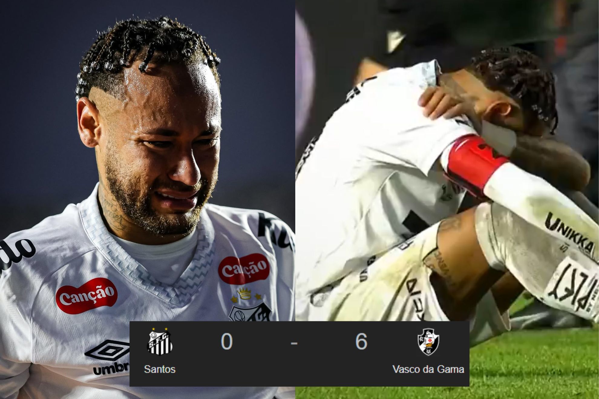 Coutinho y Vasco da Gama hacen llorar a Neymar con goleada al Santos FC