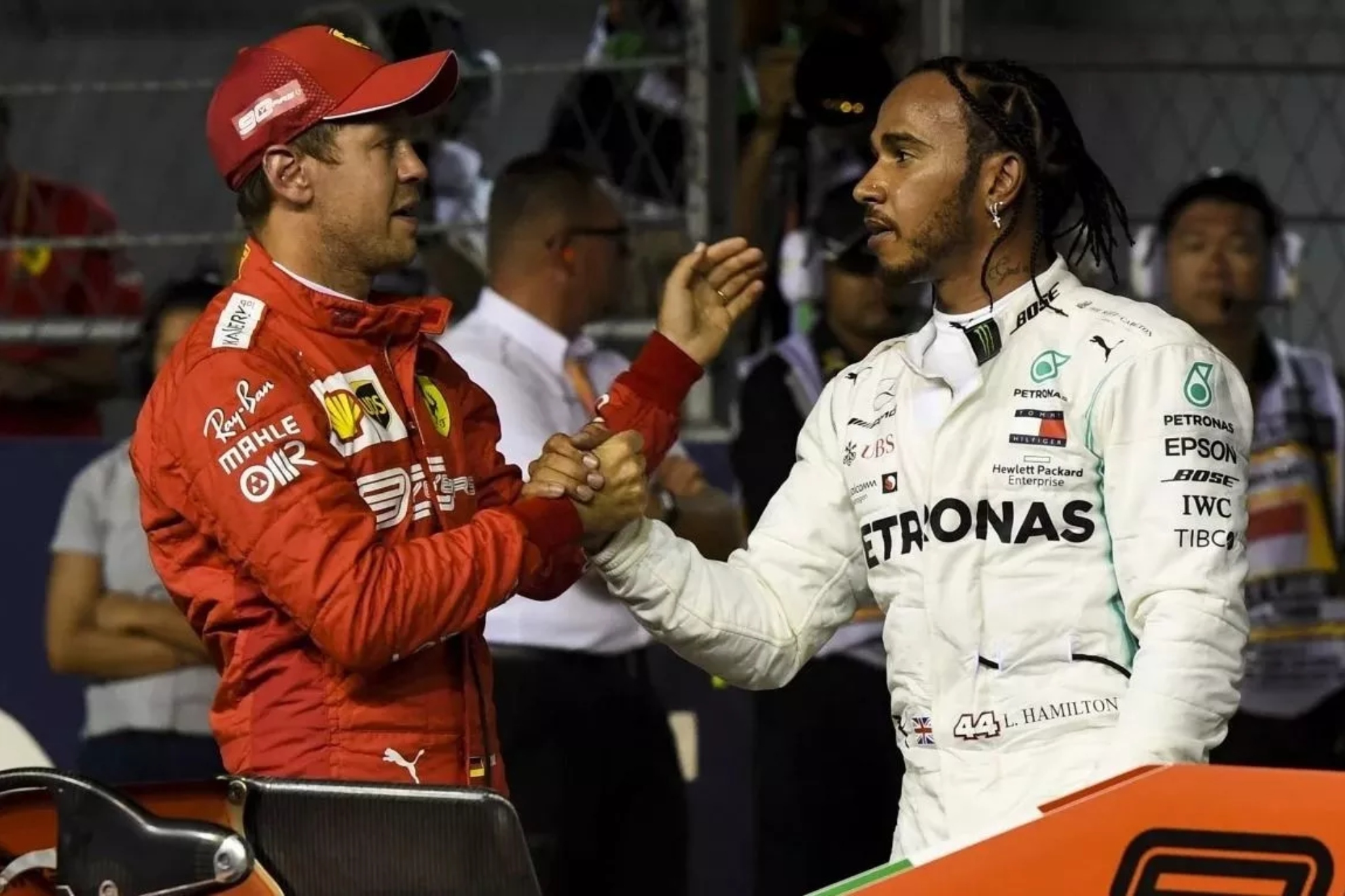 Vettel y Hamilton, en sus etapas en Ferrari y Mercedes