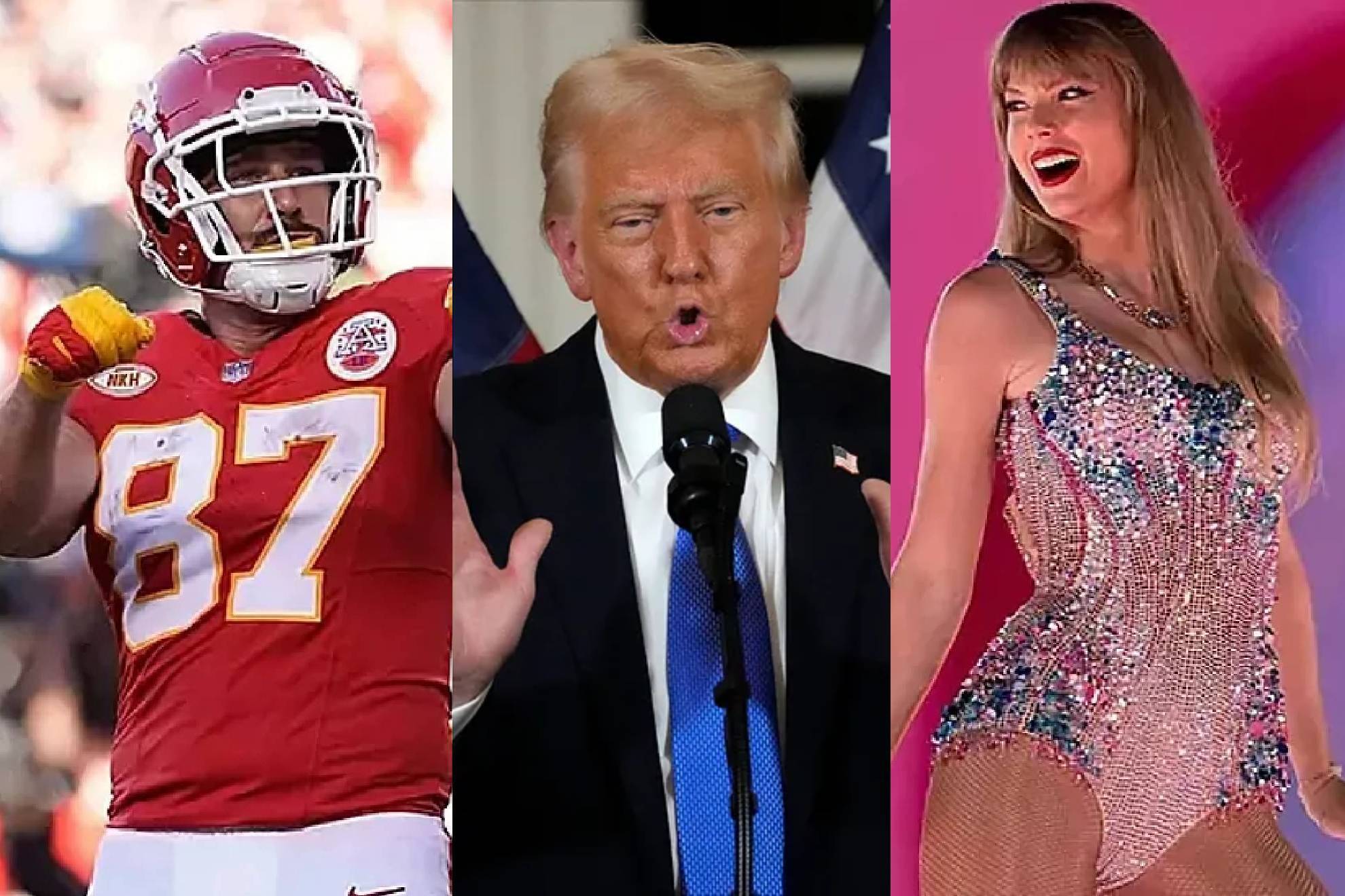 Hasta Trump habla de Taylor Swift y Travis Kelce y su pedida de matrimonio