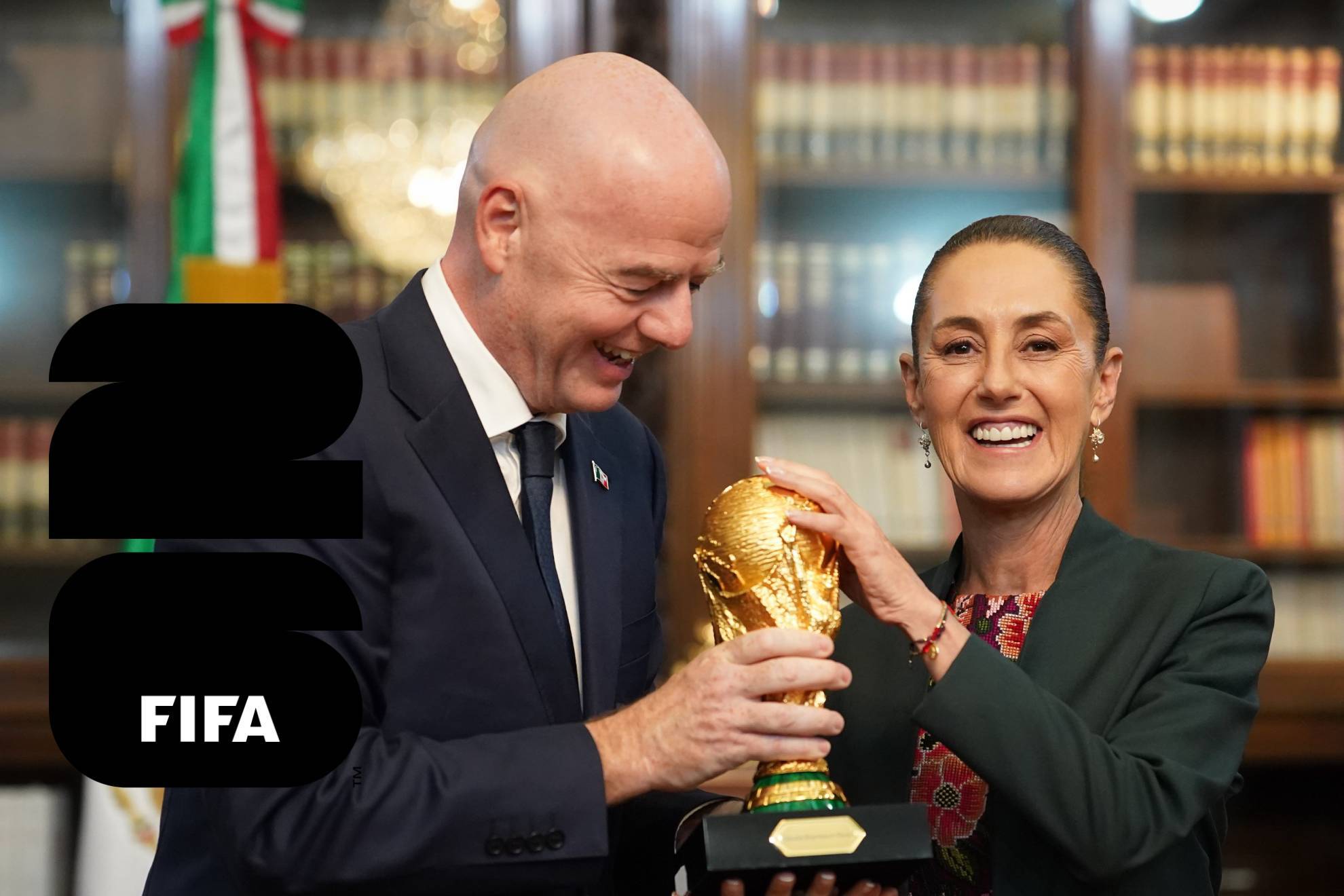 Gianni Infantino confirma la inauguraci�n del Mundial 2026 en el Estadio Azteca durante visita a Claudia Sheinbaum.