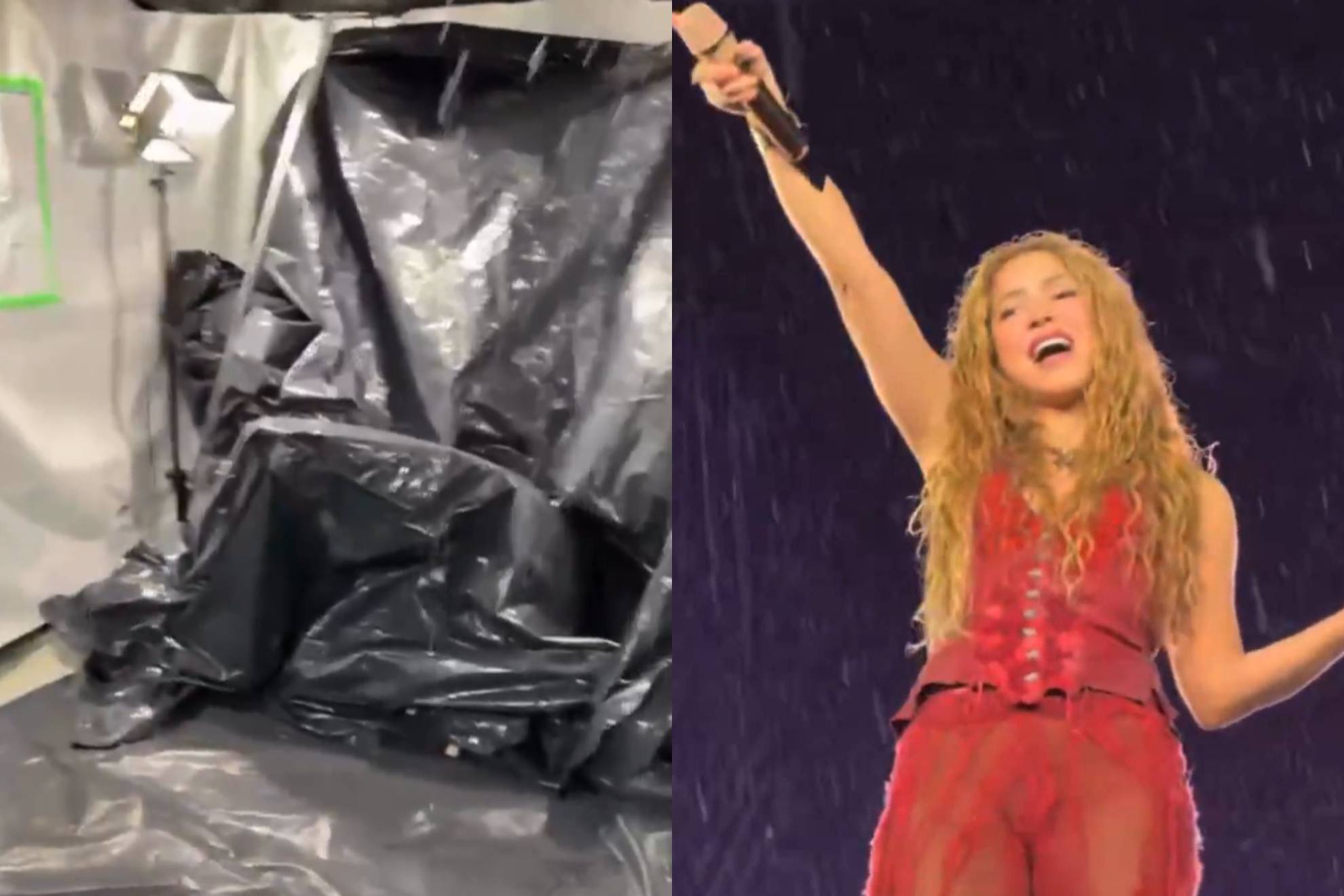 Camerino de Shakira inundado.