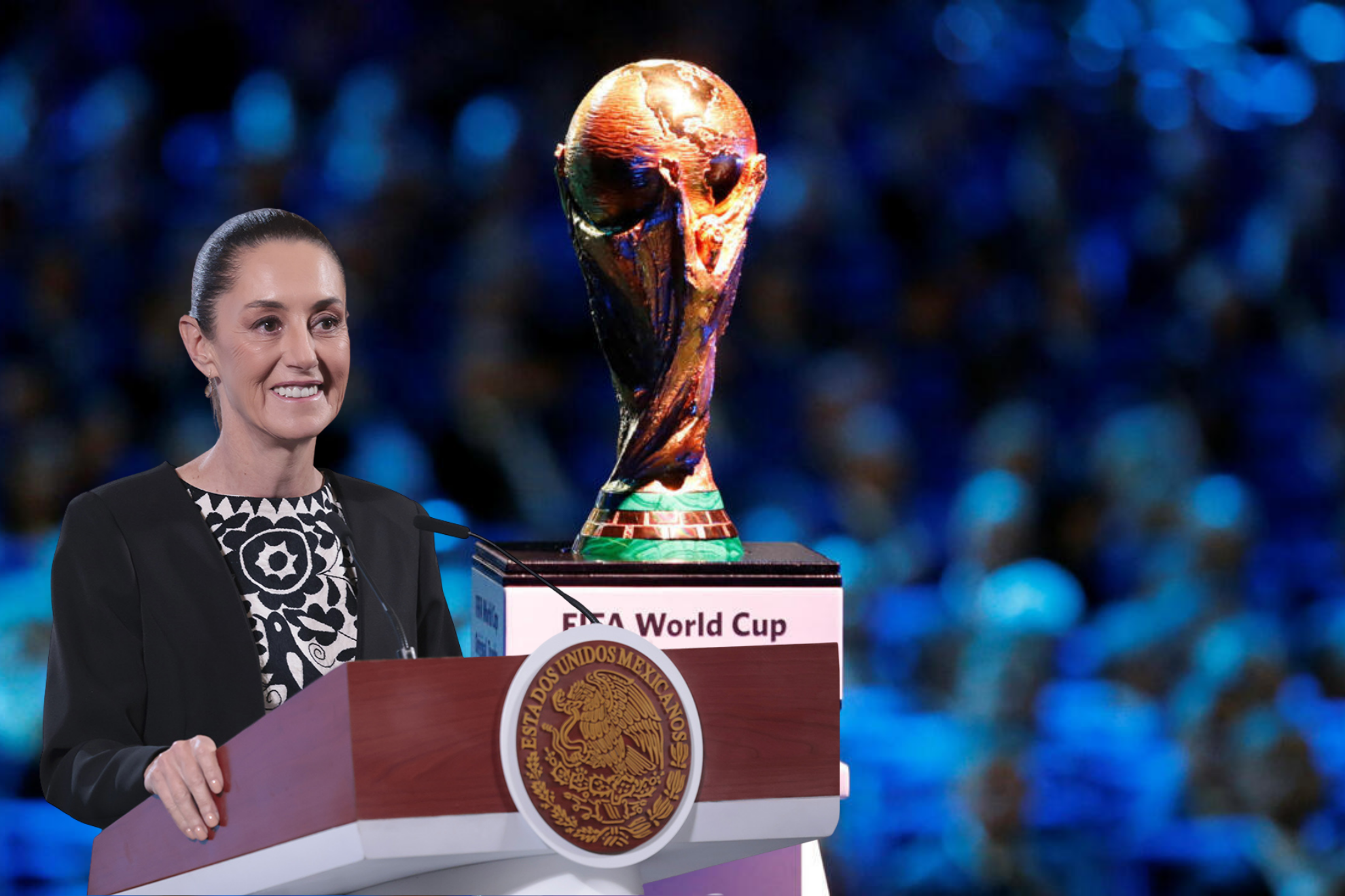 Claudia Sheinbaum quiere un Mundial 2026 para el pueblo, pero con pantallas gigantes