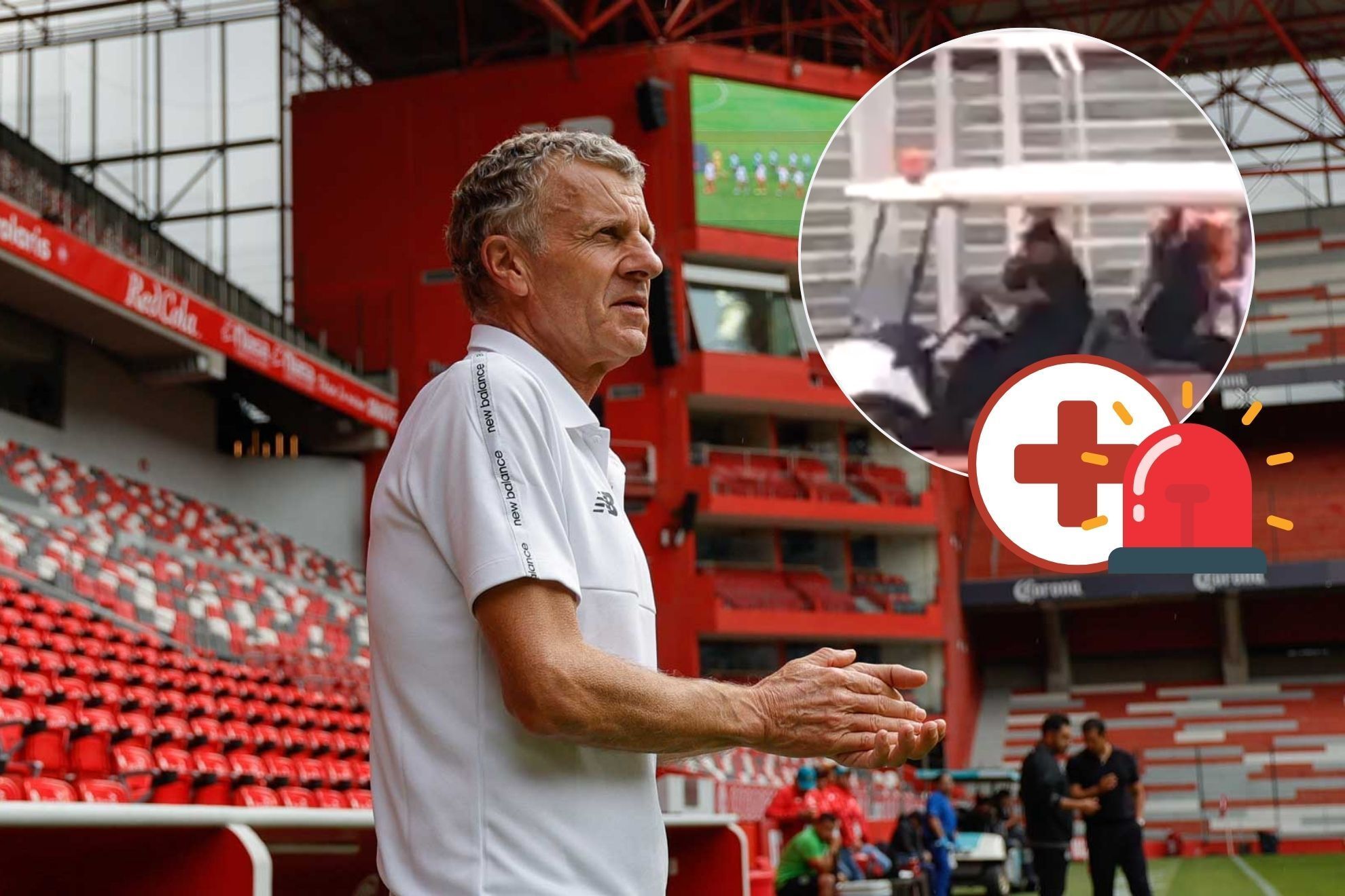 DT de Toluca Femenil es llevado de emergencia a un hospital durante el partido vs Pumas en C.U. �Qu� le pas� a Patrice Lair?