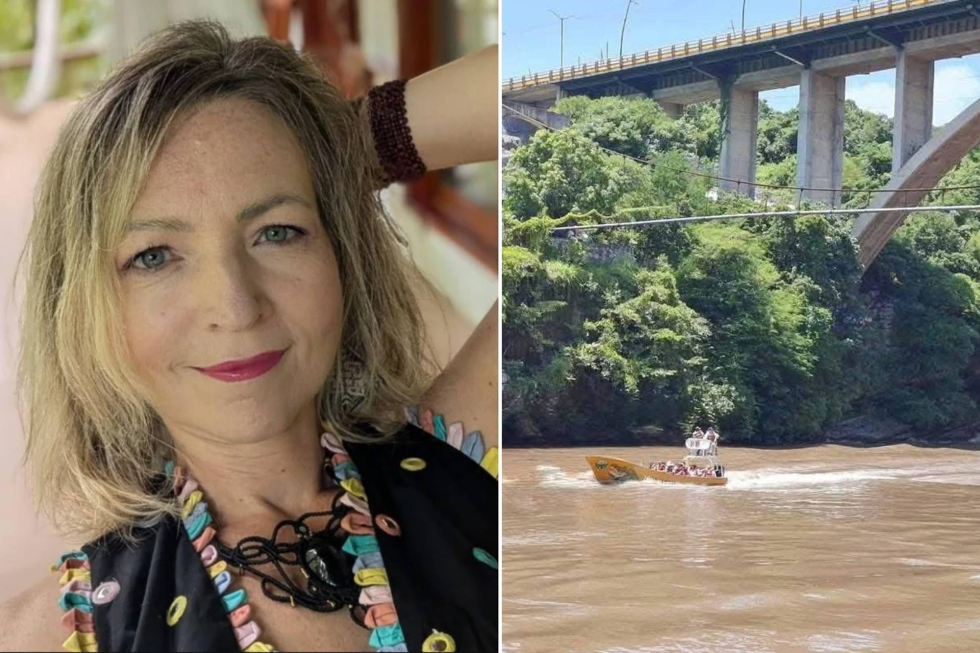 Rousarova es captada tir�ndose de un puente en Chiapas.