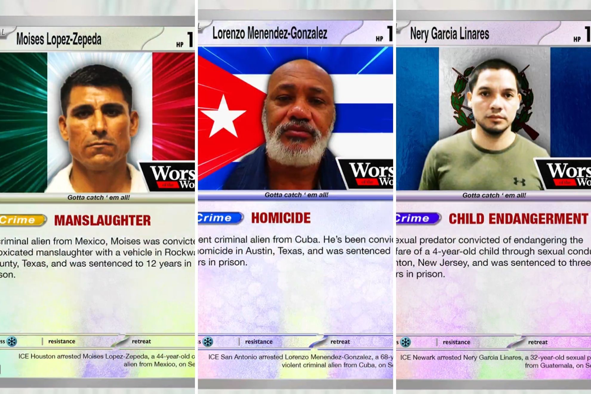 ICE y las tarjetas estilo Pok�mon: Lorenzo Men�ndez, Mois�s L�pez y Nery Garc�a