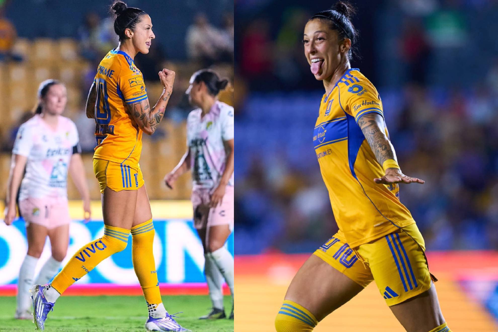 Jenni Hermoso marc� cuatro goles en victoria de Tigres Femenil ante Le�n Femenil en el Apertura 2025.
