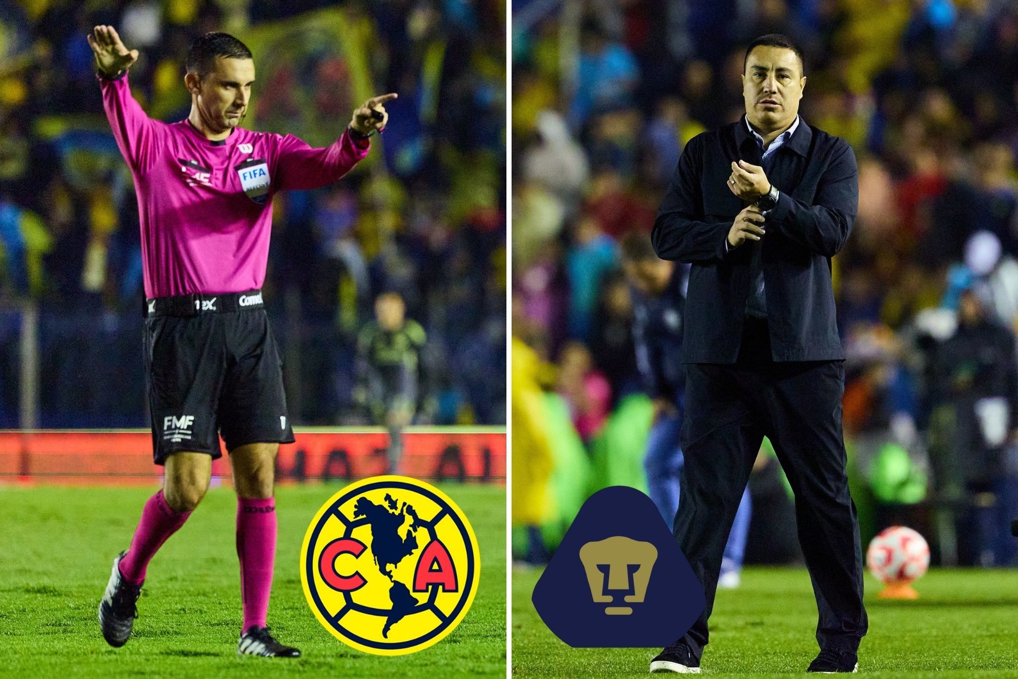 Primer Am�rica - Pumas para Efra�n Ju�rez y C�sar Ramos lo expulsa en el Cl�sico Capitalino