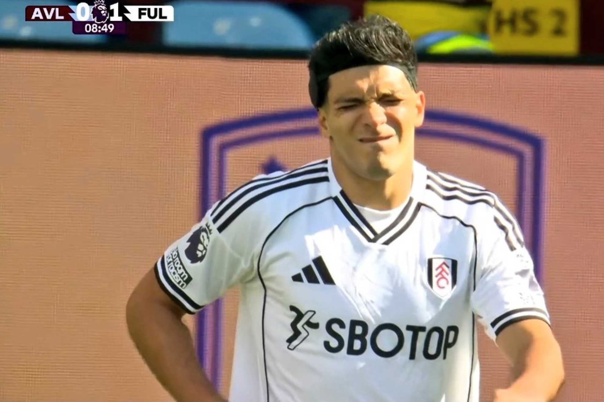 Jiménez, con suma molestia tras su gol