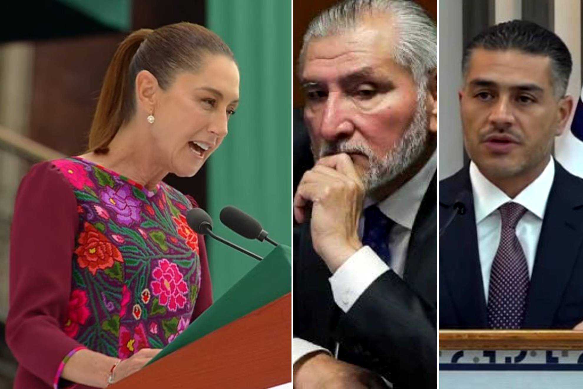 Claudia Sheinbaum / Ad�n Augusto L�pez / Garc�a Harfuch |