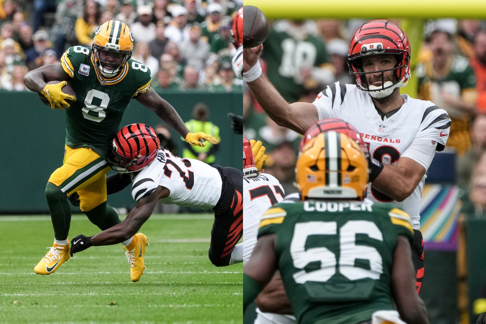 Resumen Bengals vs Packers: Micah Parsons y dos touchdowns de Josh Jacobs opacan debut de Joe Flacco con Cincinnati