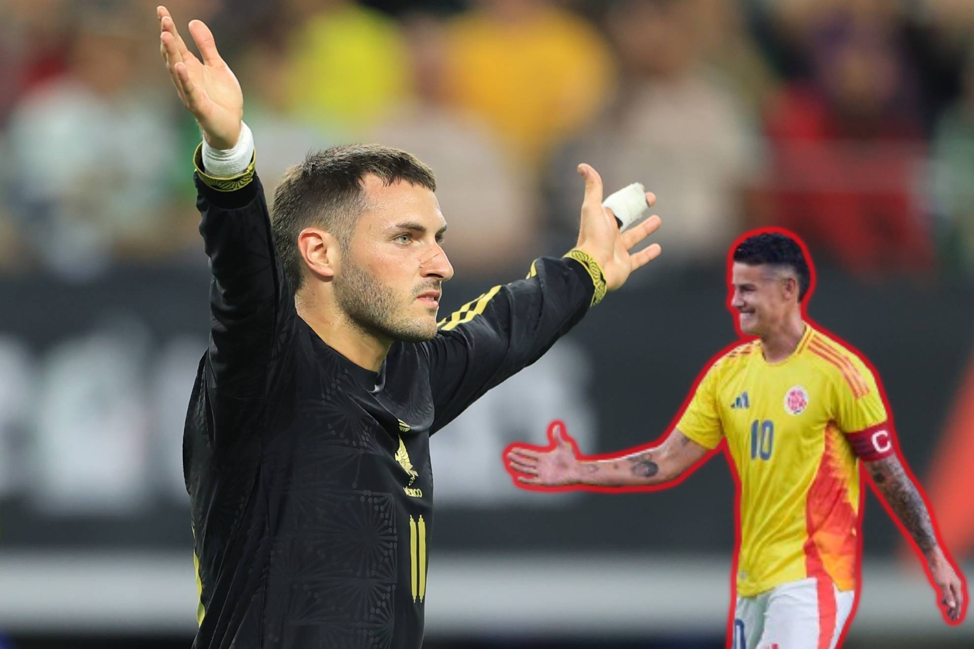 Santiago Gim�nez Selecci�n Mexicana James Rodr�guez Colombia