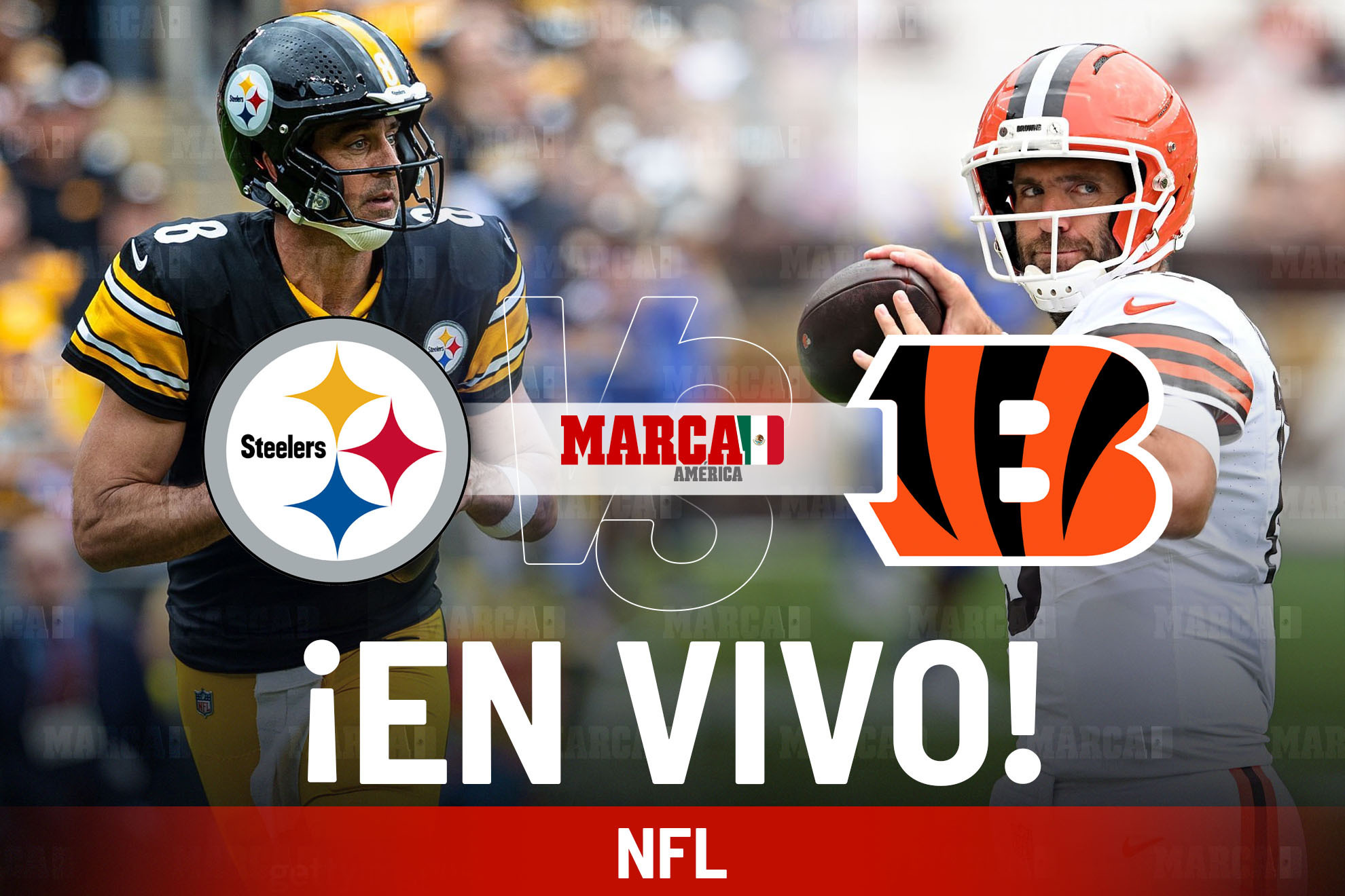 Steelers vs Bengals EN VIVO Hoy. Aaron Rodgers y Joe Flacco se enfrentan en la NFL 2025