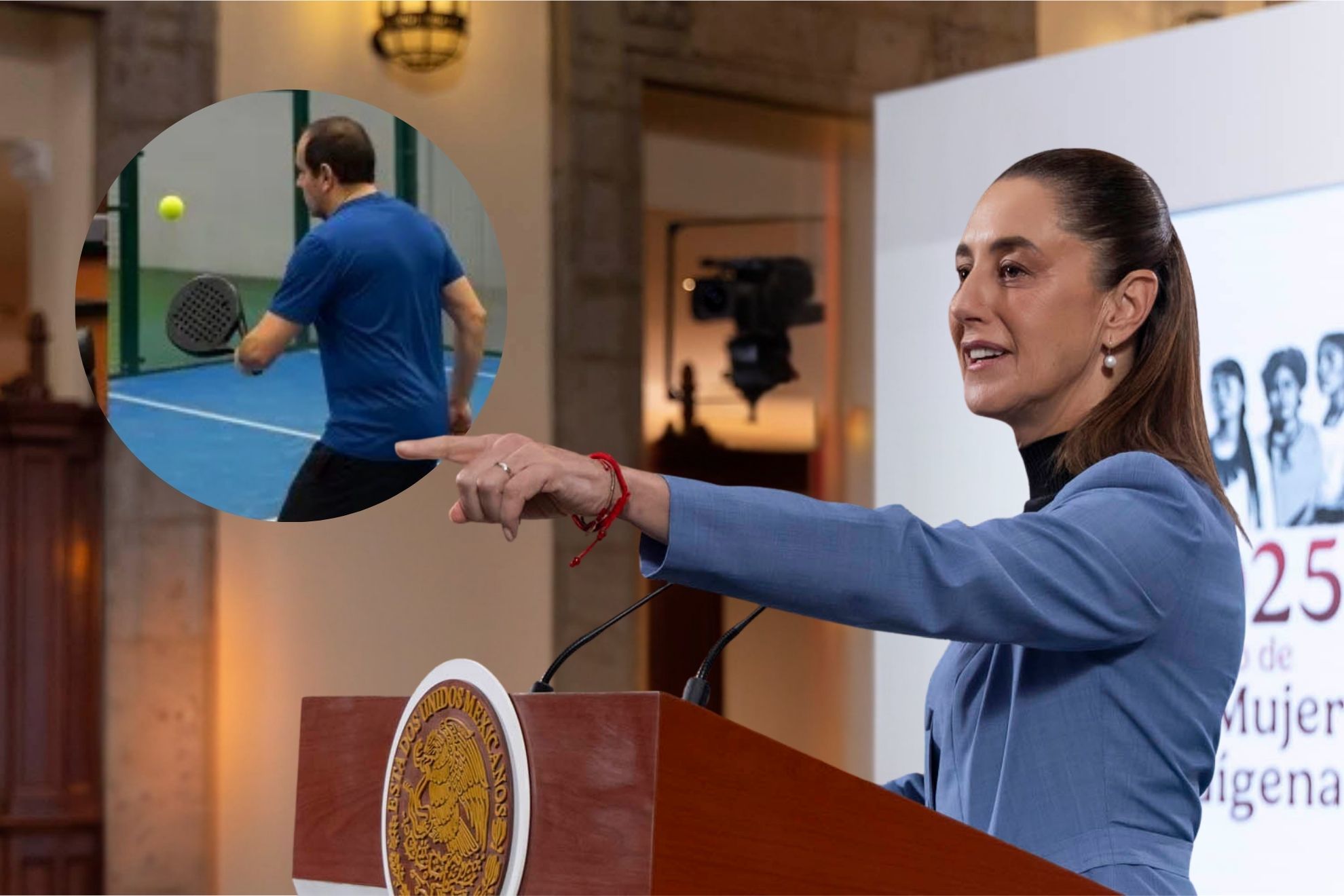 Cuauht�moc Blanco salva rega�o de Sheinbaum por jugar p�del durante sesi�n de C�mara de Diputados