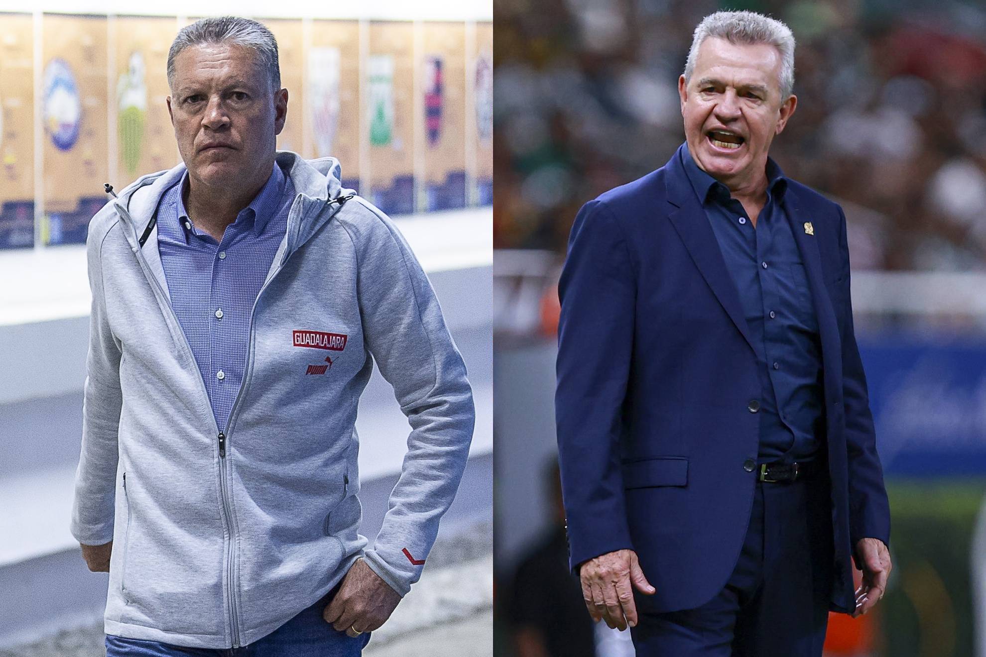 Ricardo Pel�ez y Javier Aguirre.