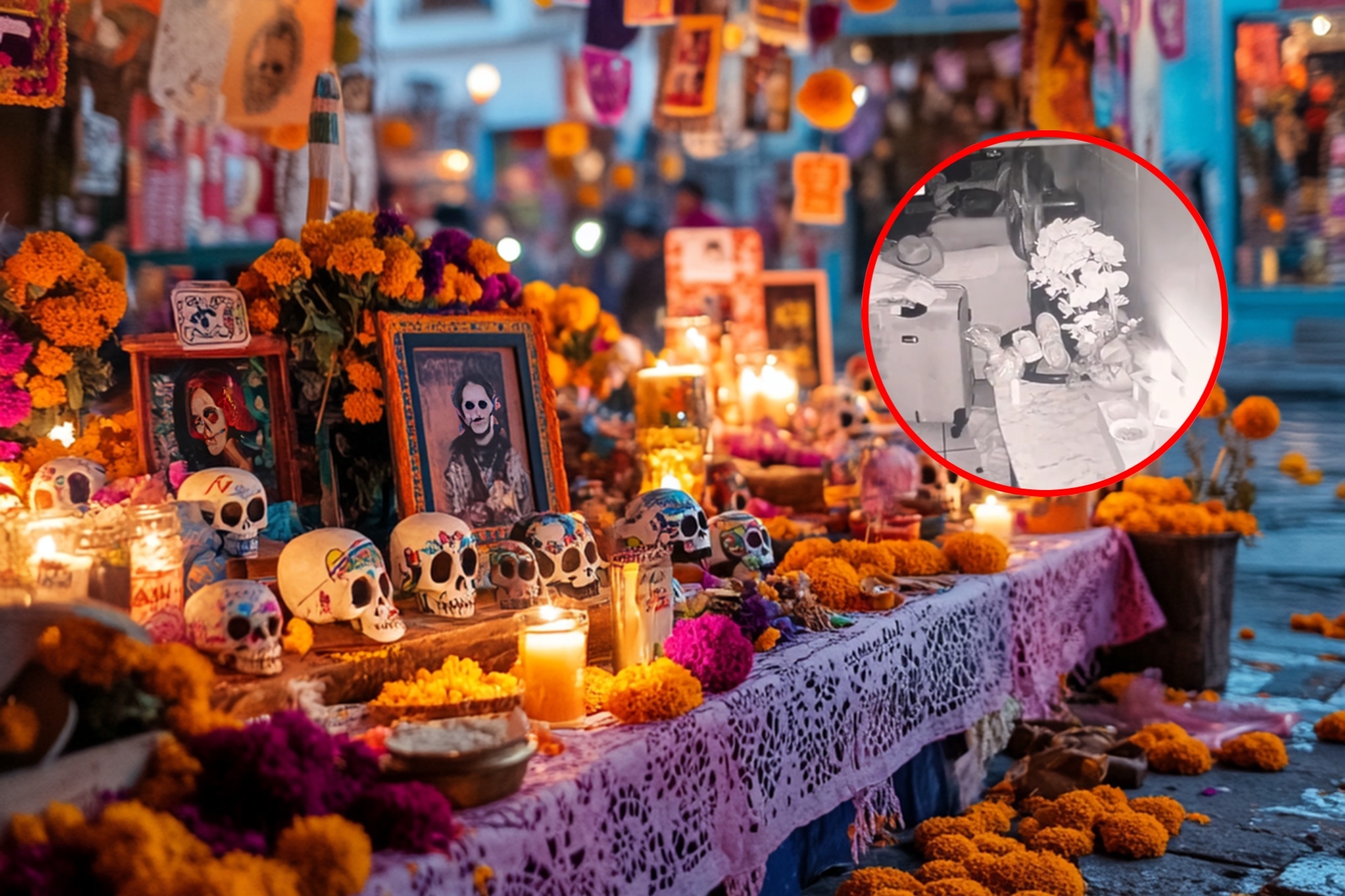 Perrita fallecida visita a sus seres queridos que le pusieron ofrenda de D�a de Muertos; as� fue captada
