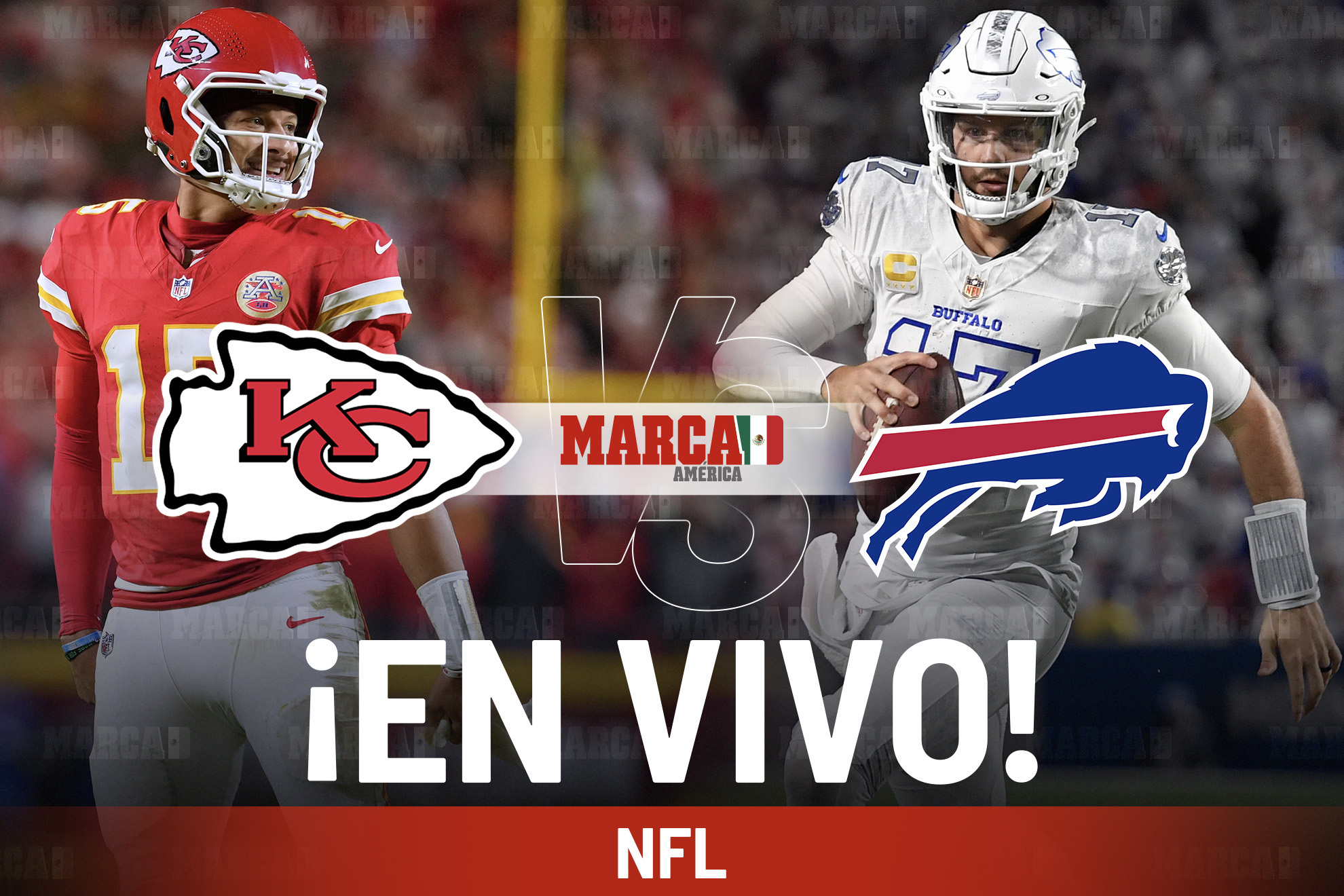 Chiefs vs Bills EN VIVO Hoy. Partido de Patrick Mahomes vs Josh Allen em la NFL 2025