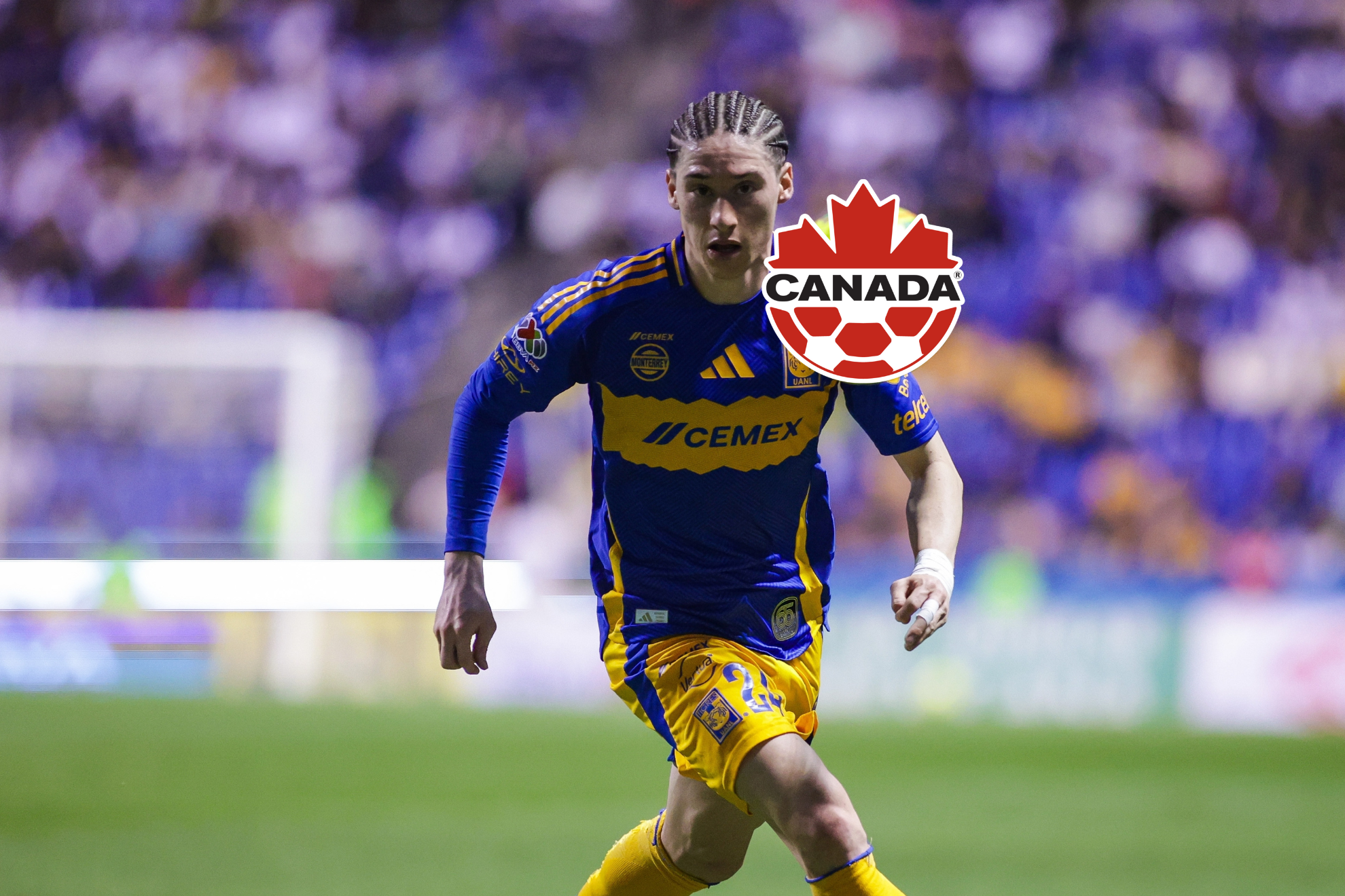 Marcelo Flores en acci�n con la camiseta de Tigres.