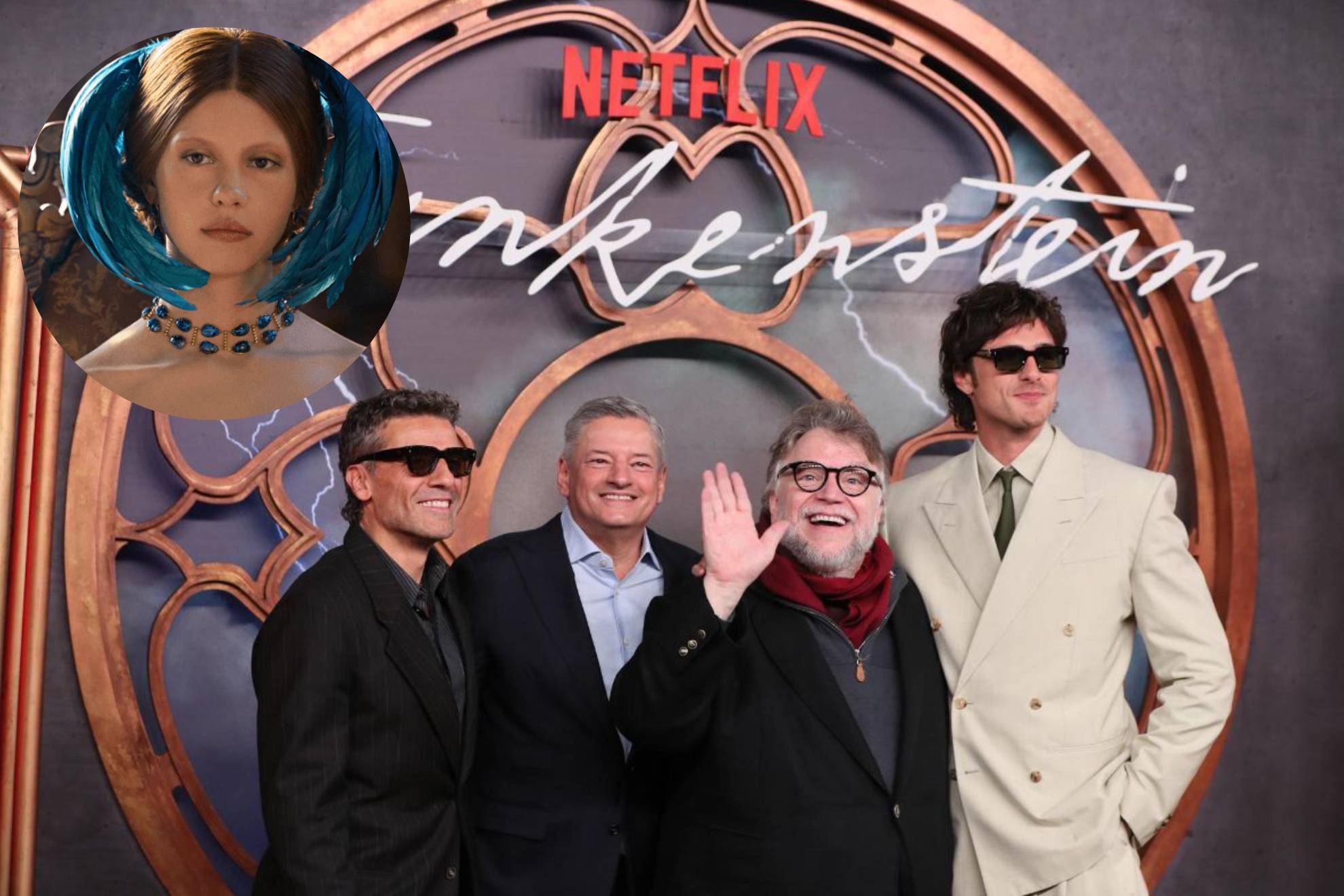 Elenco principal de Frankestein de Guillermo del Toro.