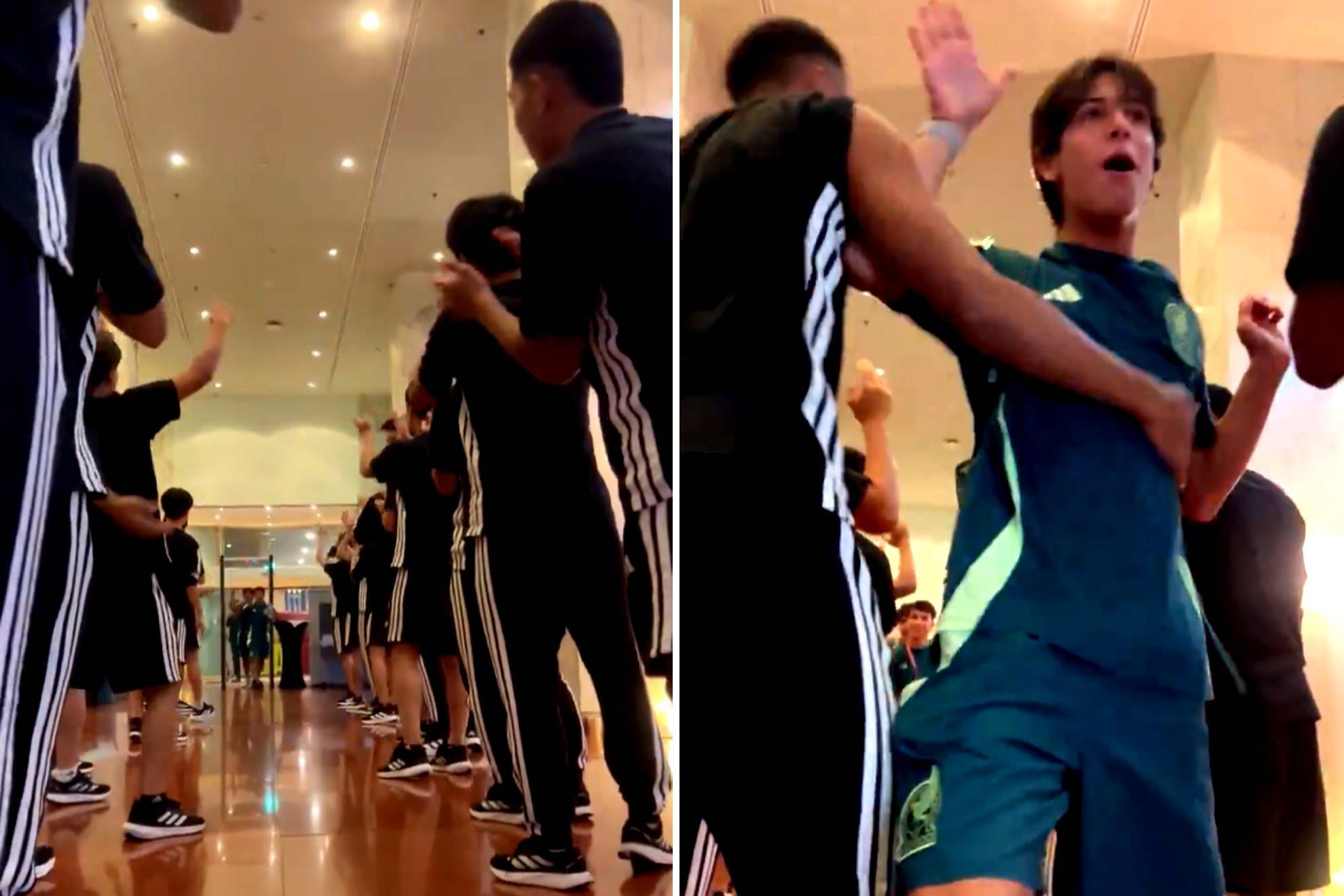 Jap�n le realiza pasillo a M�xico en el hotel de concentraci�n |