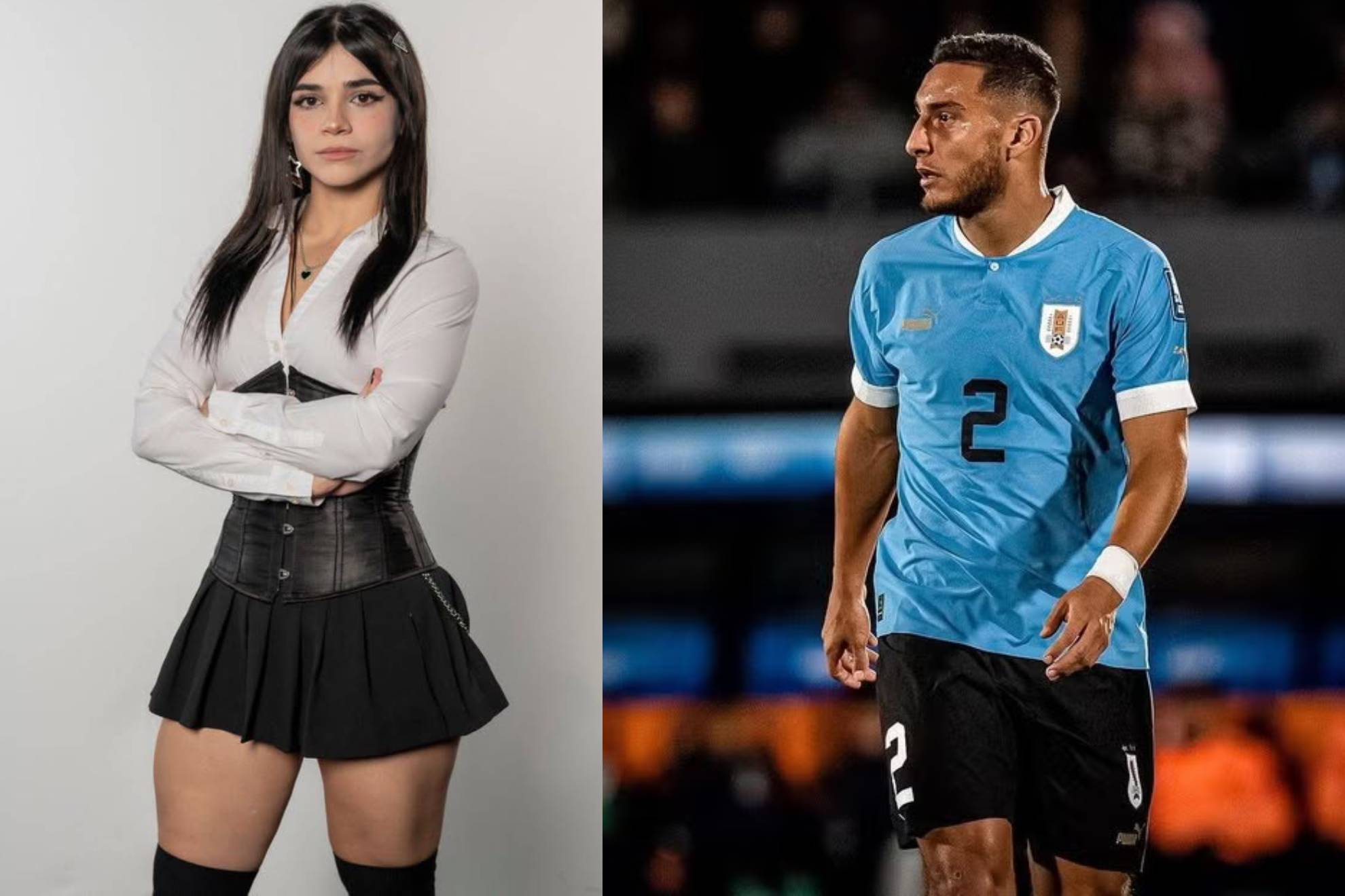 Alana Flores le da la espalda a Sebasti�n C�ceres previo al M�xico vs Uruguay
