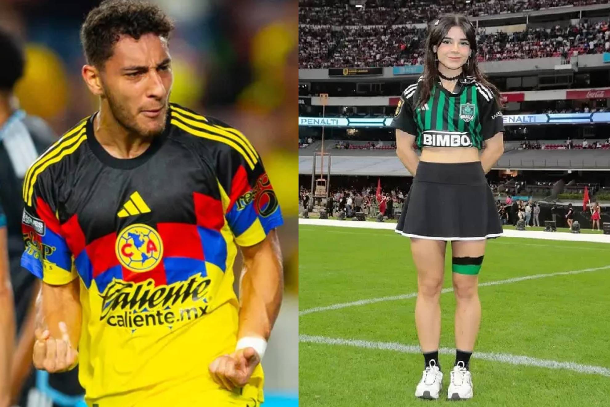 Alana Flores le da la espalda a Sebasti�n C�ceres previo al M�xico vs Uruguay