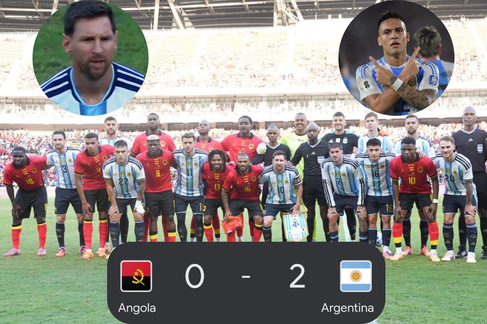 Goles y resumen Angola vs Argentina: