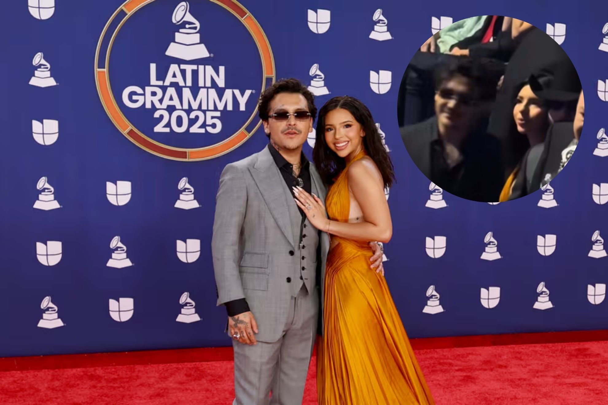 Christian Nodal vive tenso momento con �ngela �guilar en los Latin Grammy 2025