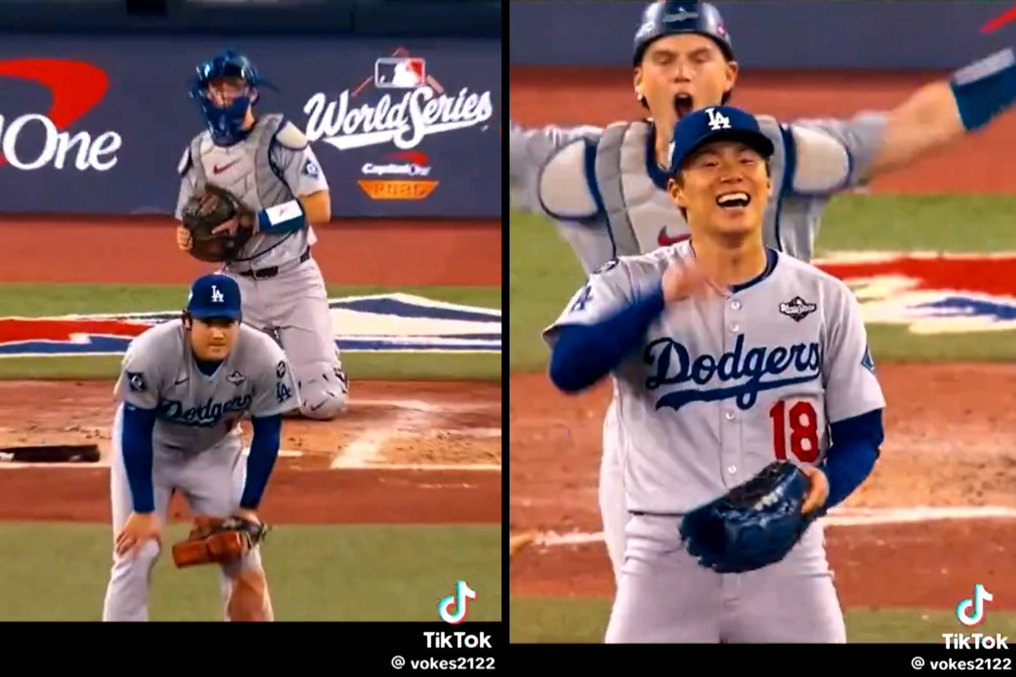 Shohei Ohtani y Yoshinobu Yamamoto en el corrido de los Dodgers |