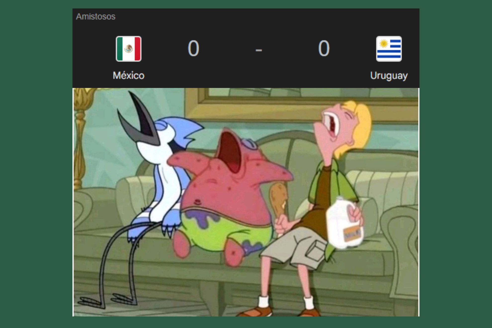 Mientras las dos selecciones parec�an competir por qui�n generaba menos peligro, los aficionados demostraron que el verdadero show estaba en internet