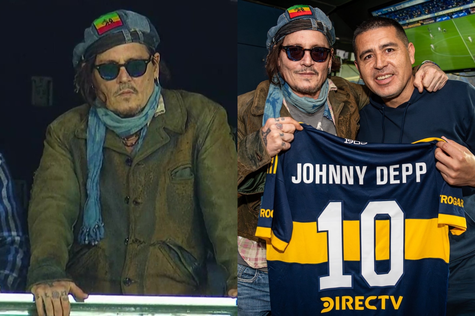 Johnny Depp asiste a ver Boca Juniors vs Tigre y se vuelve furor en redes sociales