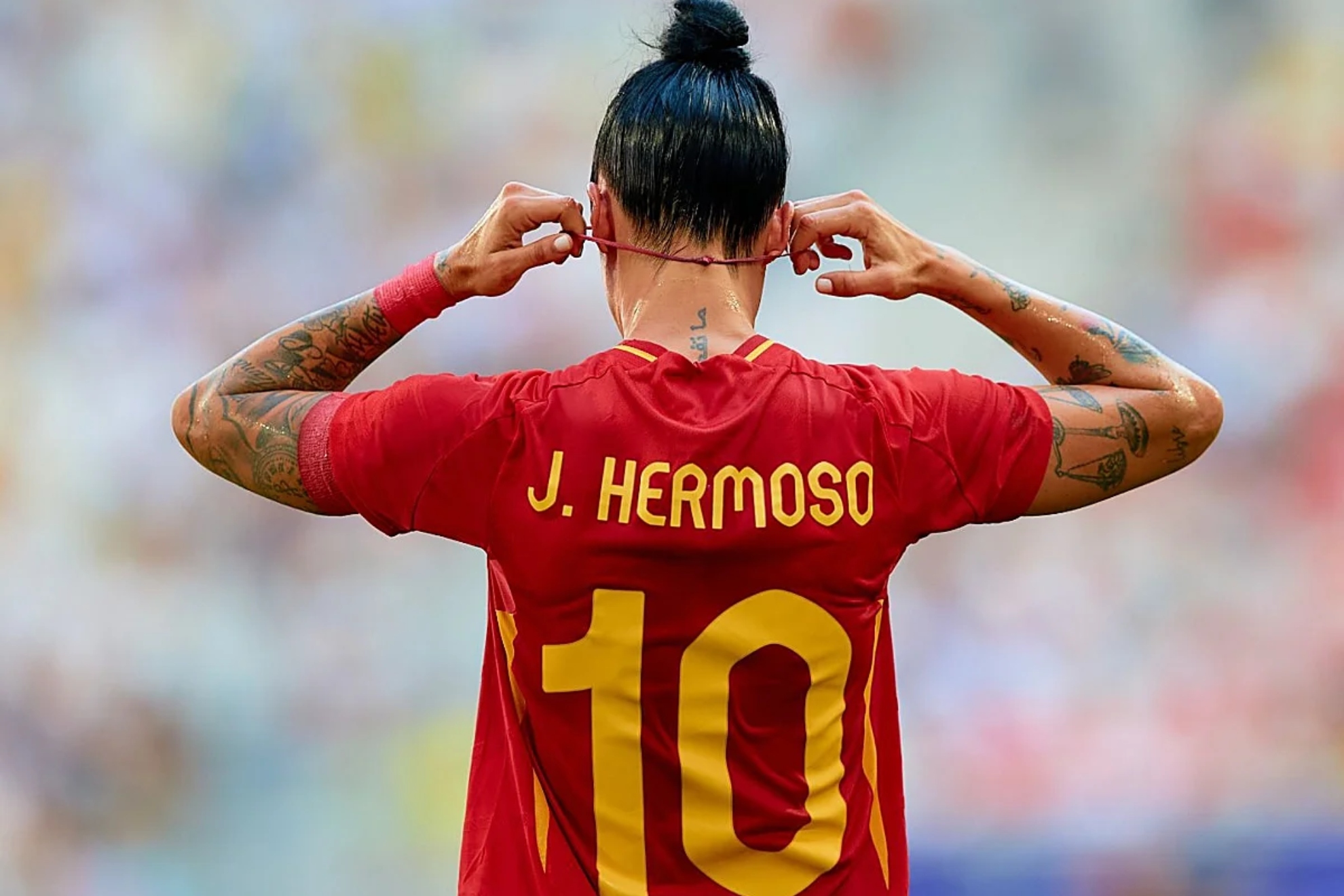 Jenni Hermoso, con Espa�a