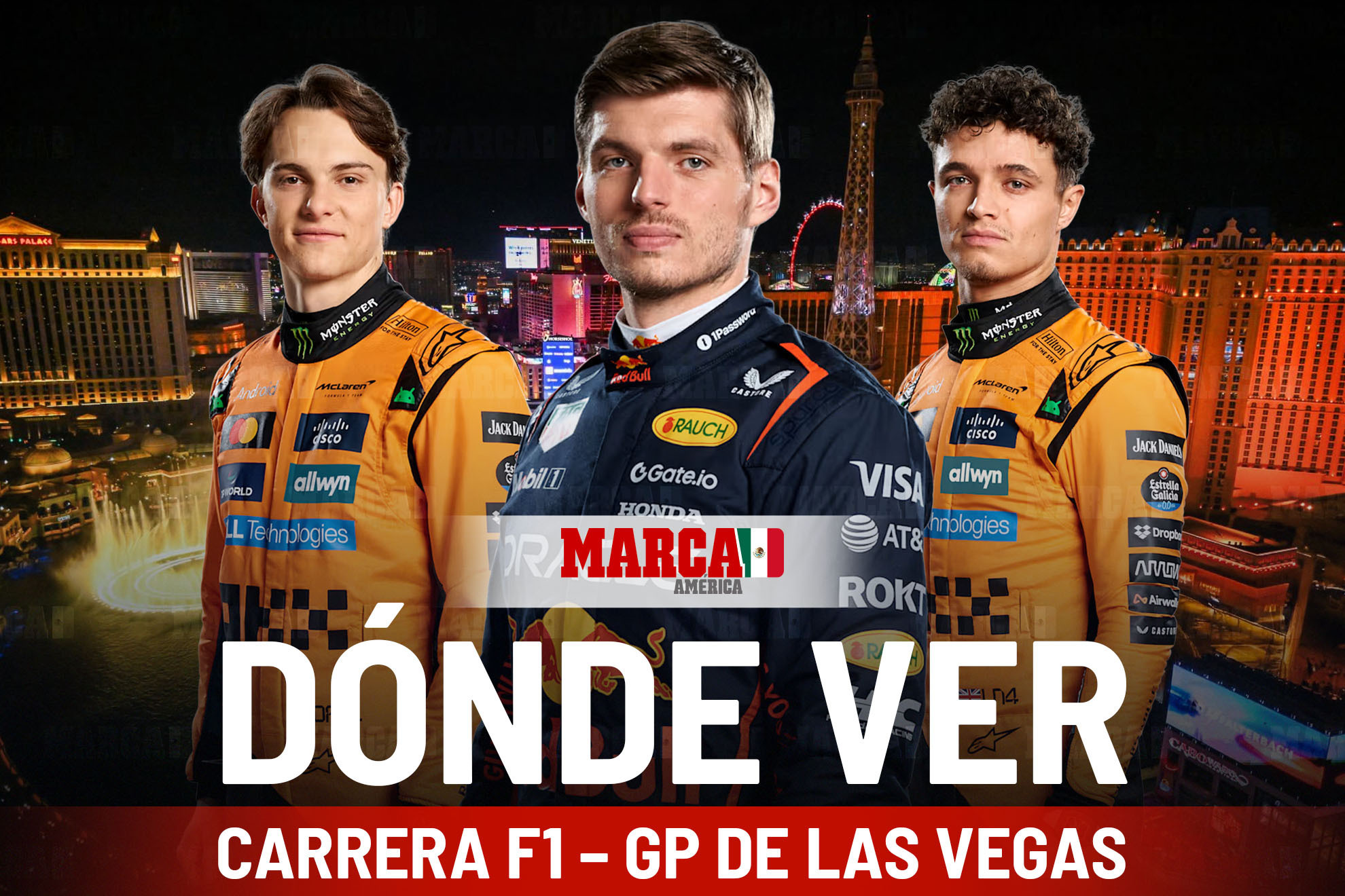 A qu� hora es el GP de Las Vegas 2025: d�nde ver la carrera de F1 en M�xico y c�mo queda la parrilla de salida
