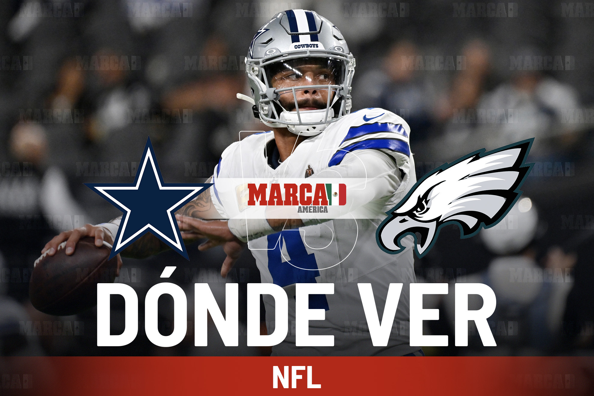 Cowboys vs Eagles: Donde ver la NFL hoy y a qu� hora se enfrentan Dak Prescott y Jalen Hurts