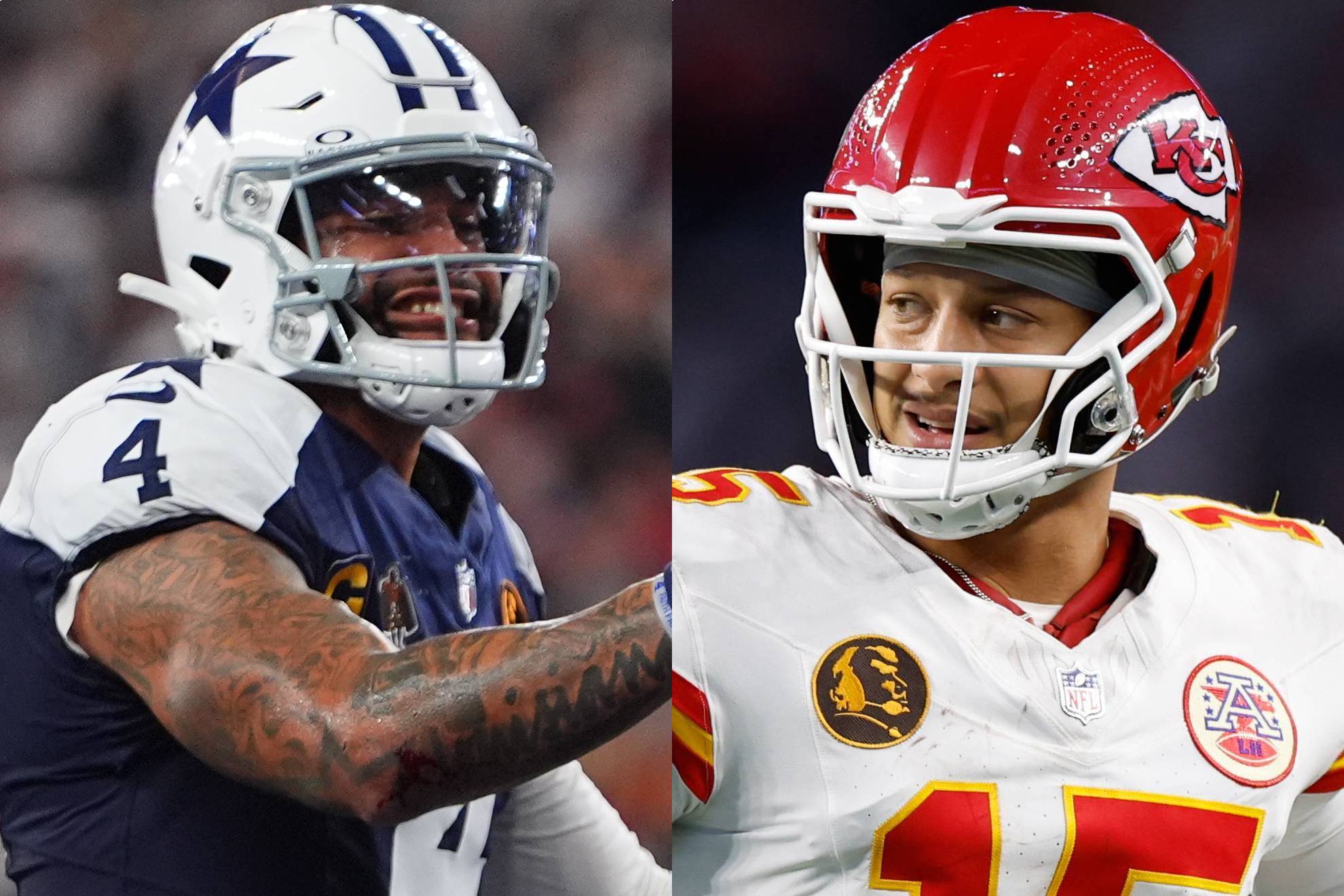 Dak Prescott y Patrick Mahomes.