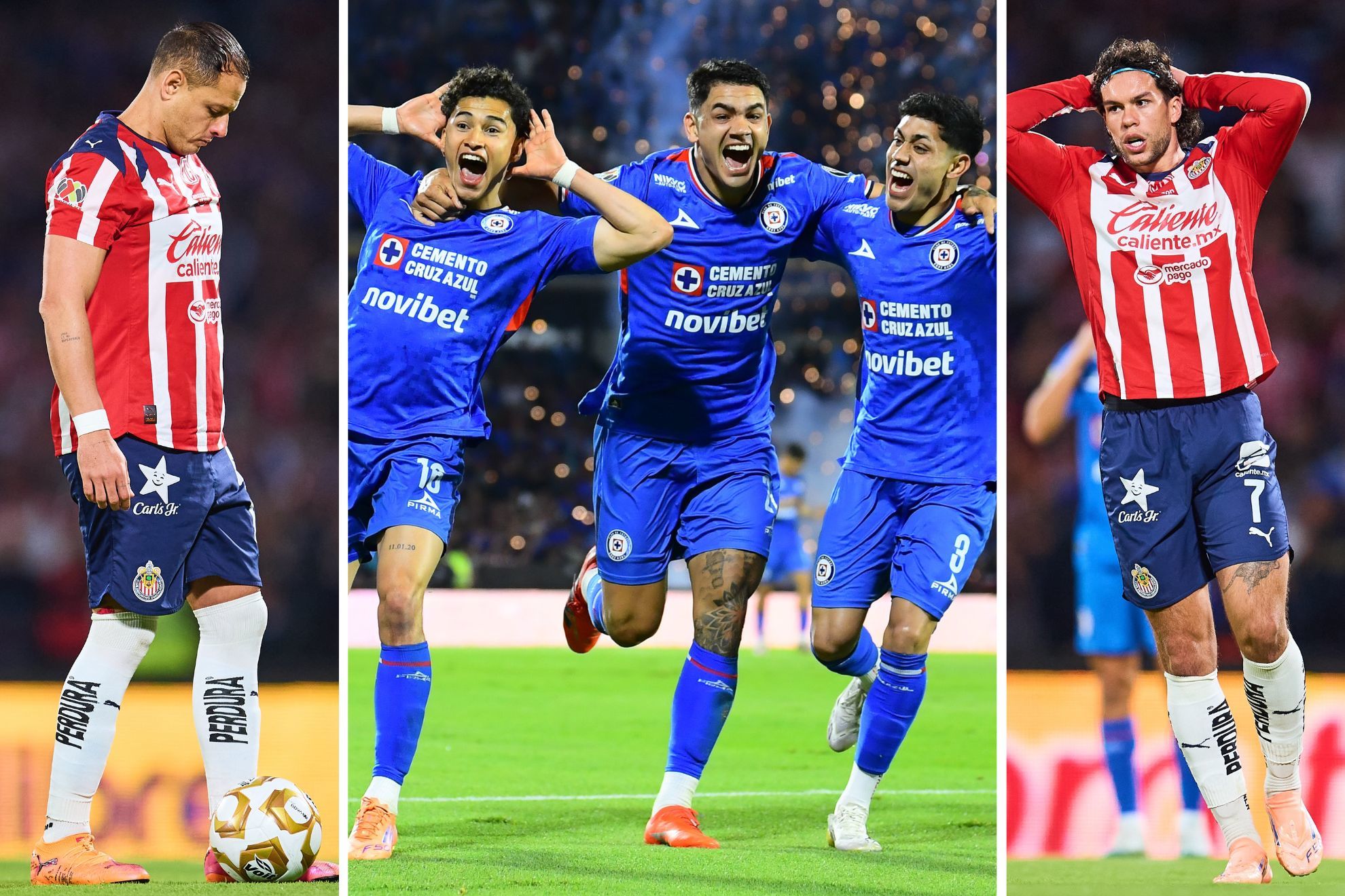 Goles y resumen Cruz Azul vs. Chivas: Chicharito Hern�ndez le regala el pase a semifinales a Nicol�s Larcam�n