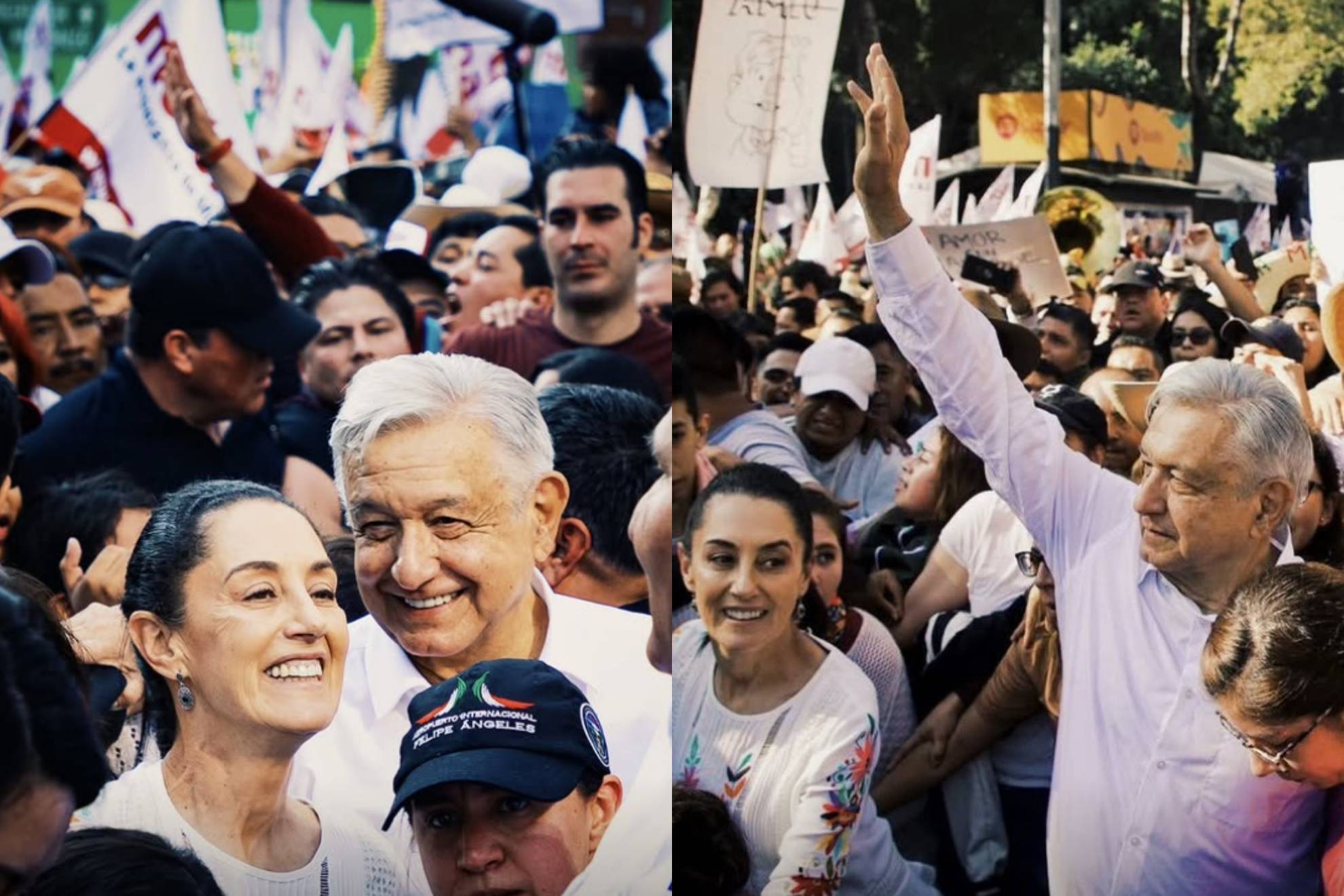 Claudia Sheinbaum y Andr�s Manuel L�pez Obrador.
