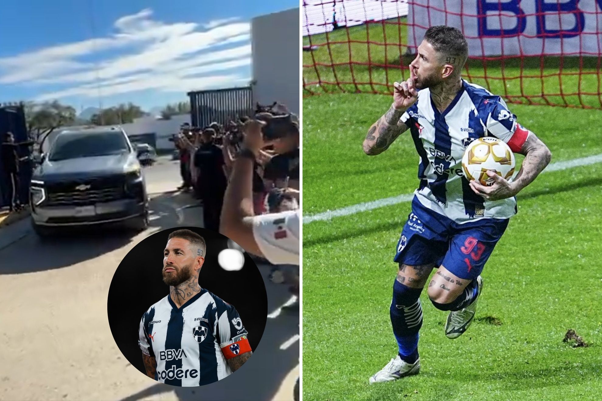 Sergio Ramos abandona en silencio las instalaciones de Rayados