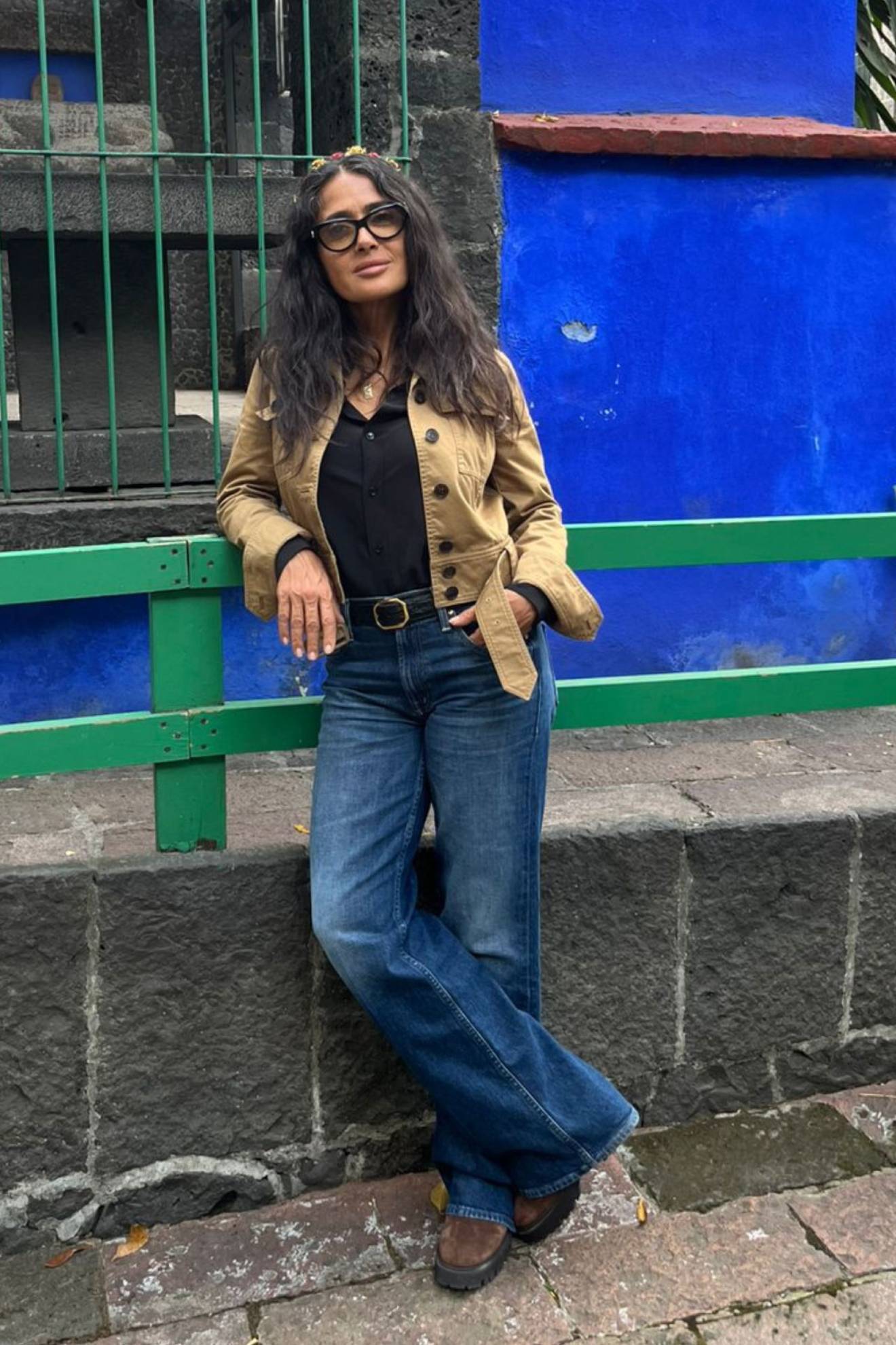 Salma Hayek en el Museo "Frida Kahlo" |